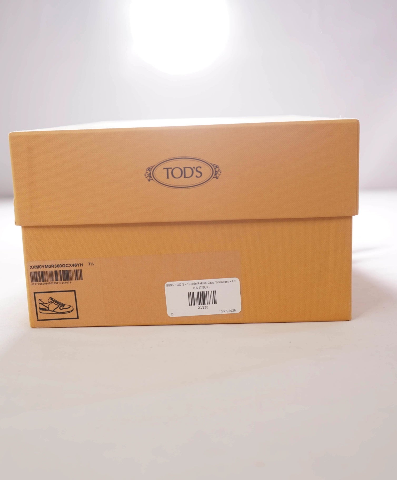 $995 TOD'S - Suede/Fabric Gray Sneakers - US 8.5 (7.5UK)