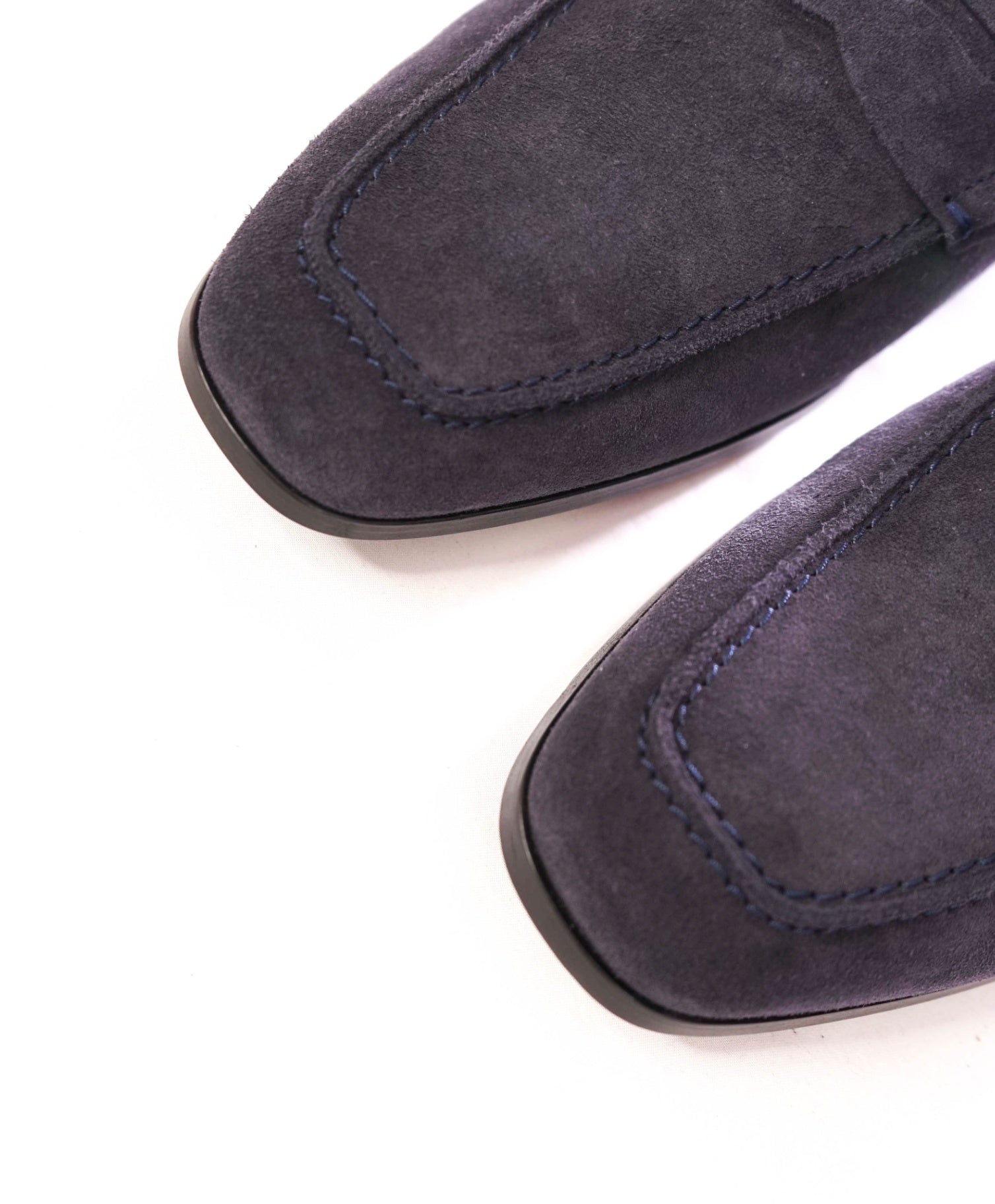 $775 TOD'S - Navy Suede Penny Loafer Leather LOGO Vamp - US 9 (UK8)