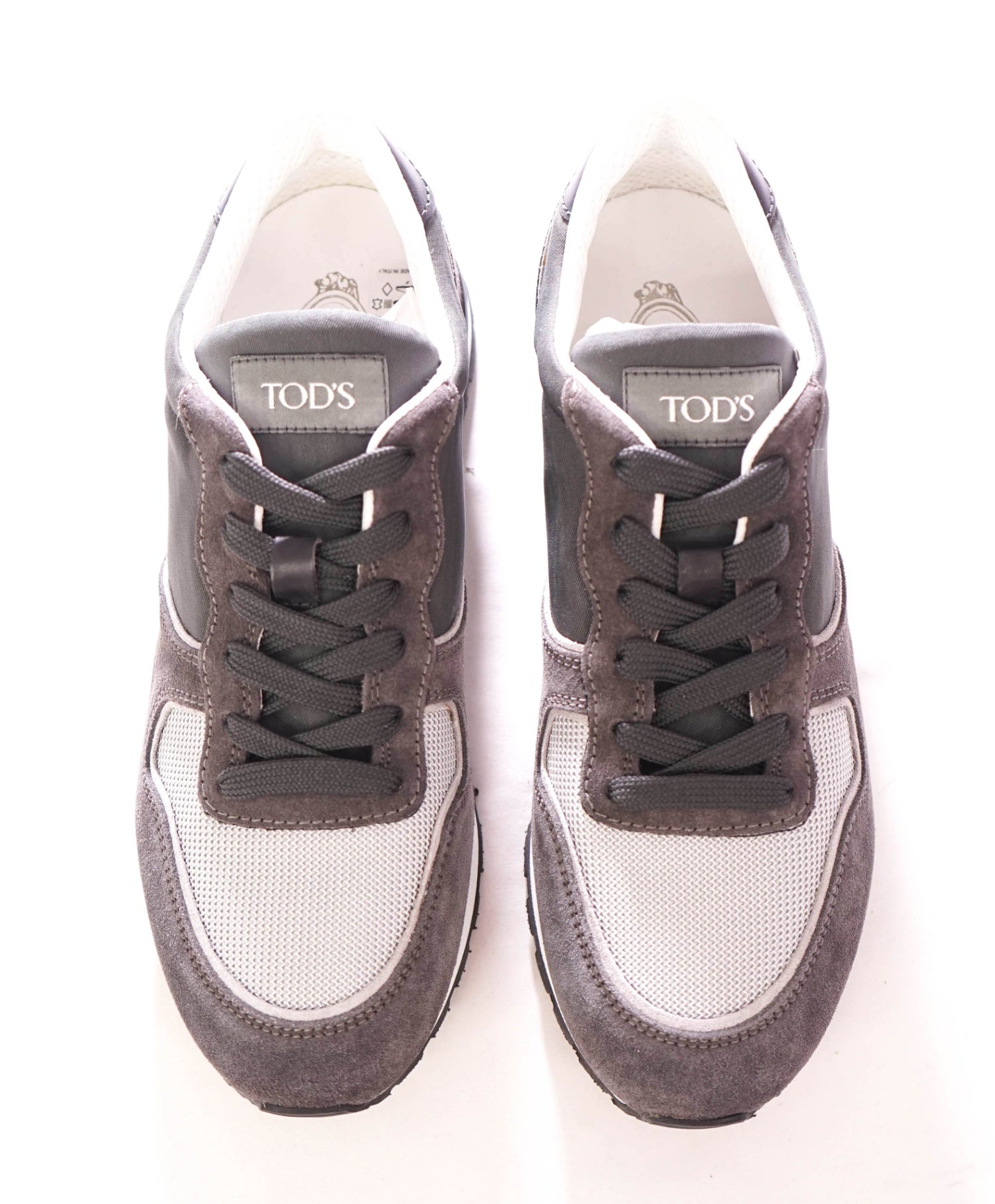 $995 TOD'S - Suede/Fabric Gray Sneakers - US 8.5 (7.5UK)