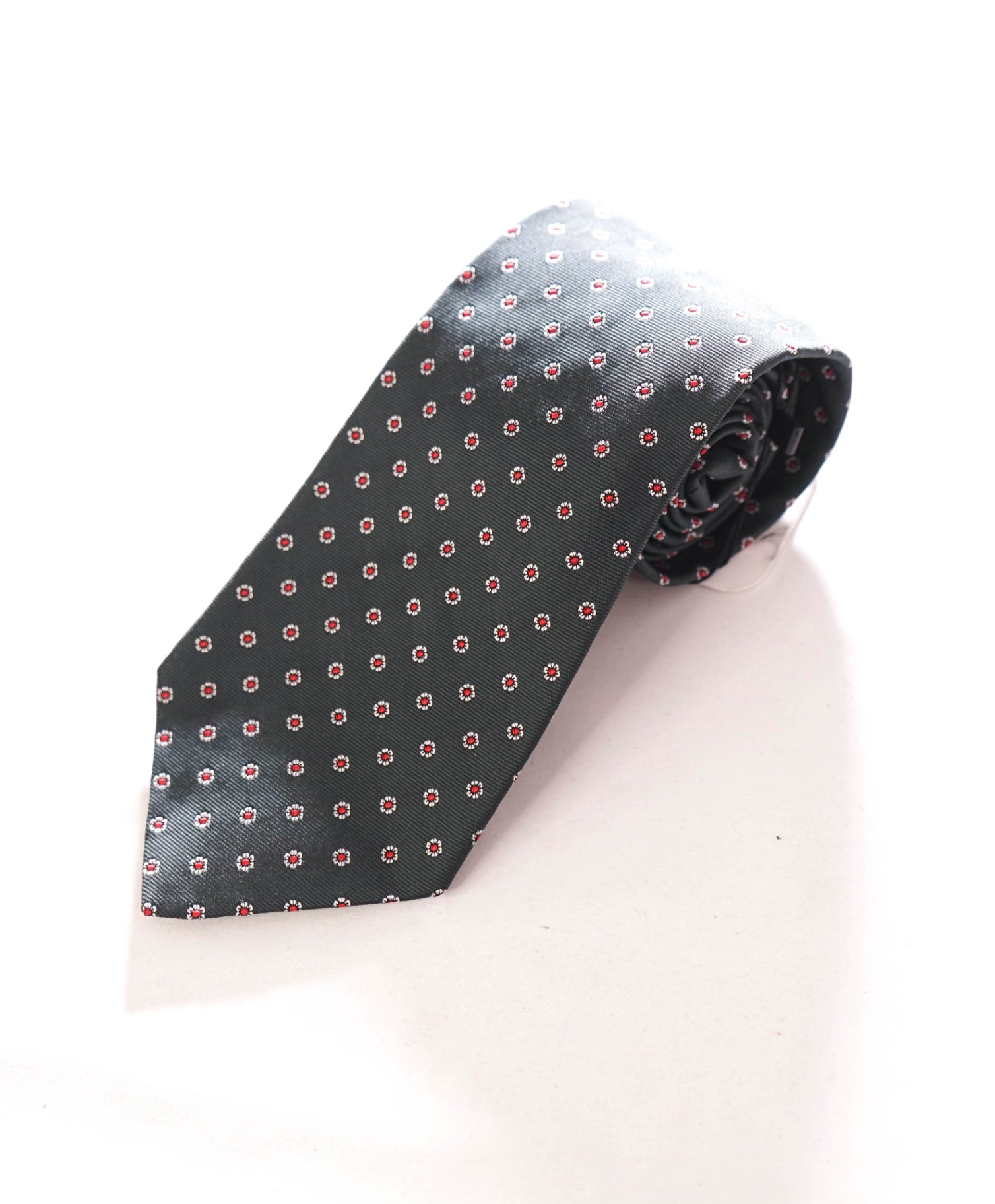 $125 POLO RALPH LAUREN - Silk *MadeIn Italy* Green Micro Floral - 3.5" Tie