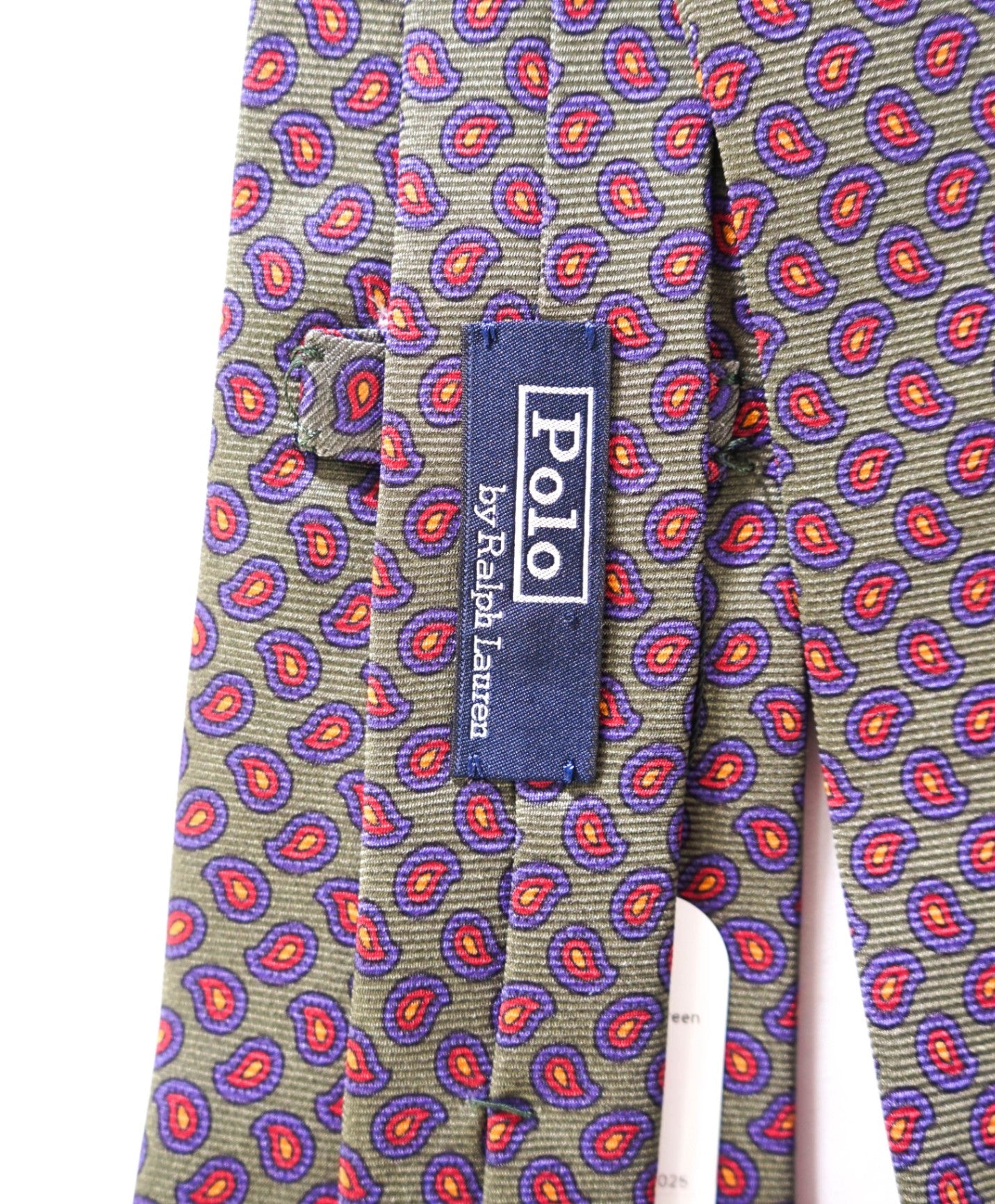 $125 POLO RALPH LAUREN - Silk *Made In Italy* Green Paisley - 3.5" Tie