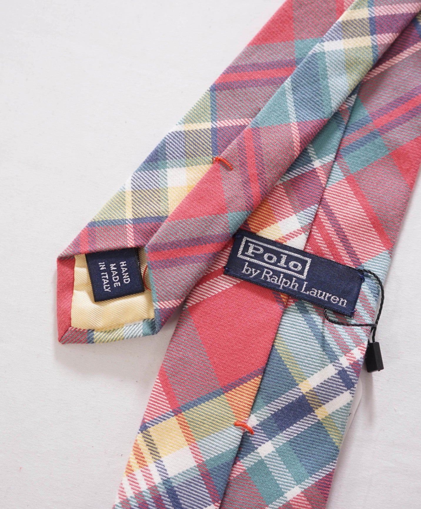 $125 POLO RALPH LAUREN - Cotton *Made In Italy* Madras - 3" Tie
