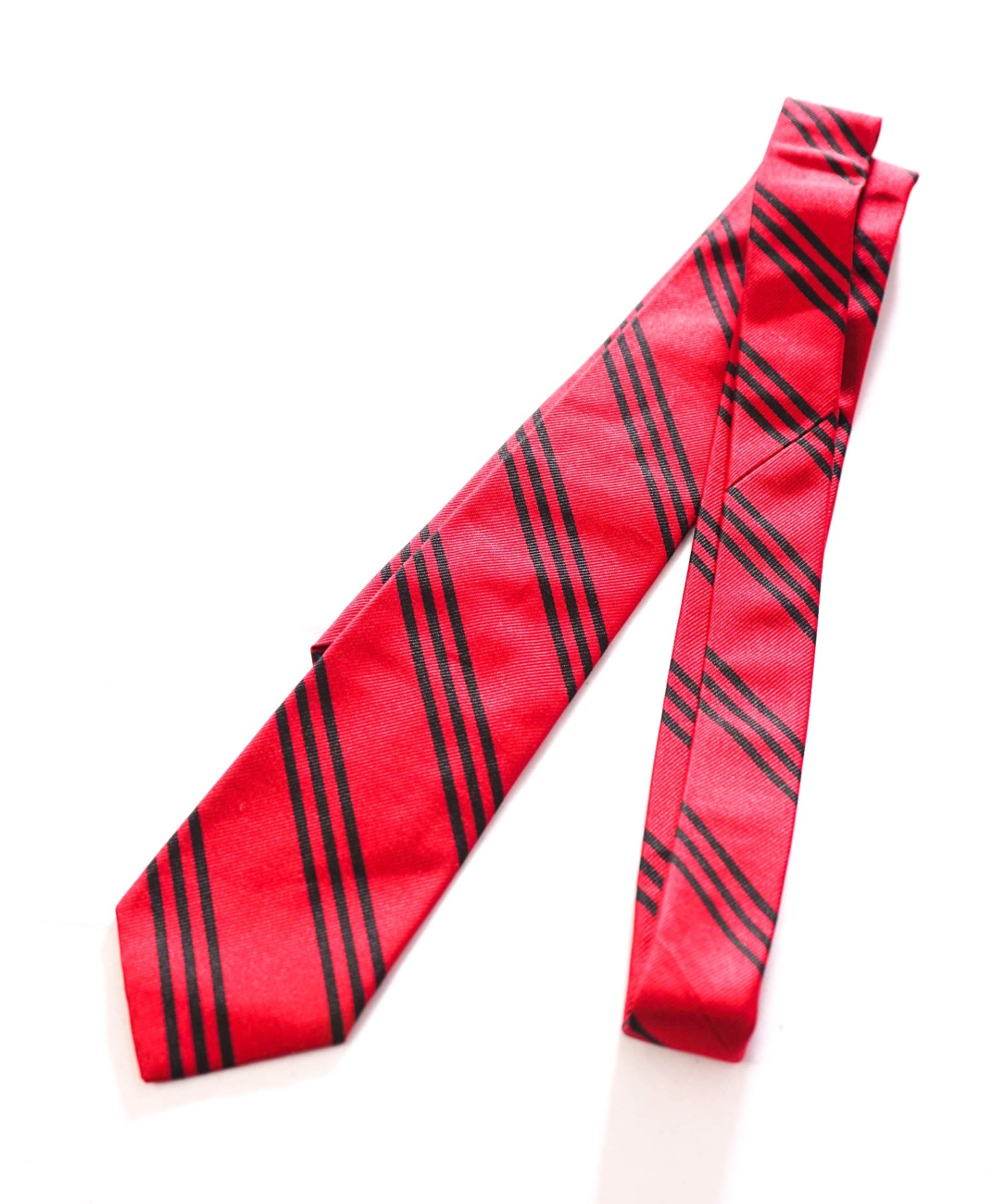$125 POLO RALPH LAUREN - *Made in Italy* Silk Red/Black Stripe - 2.75" Tie