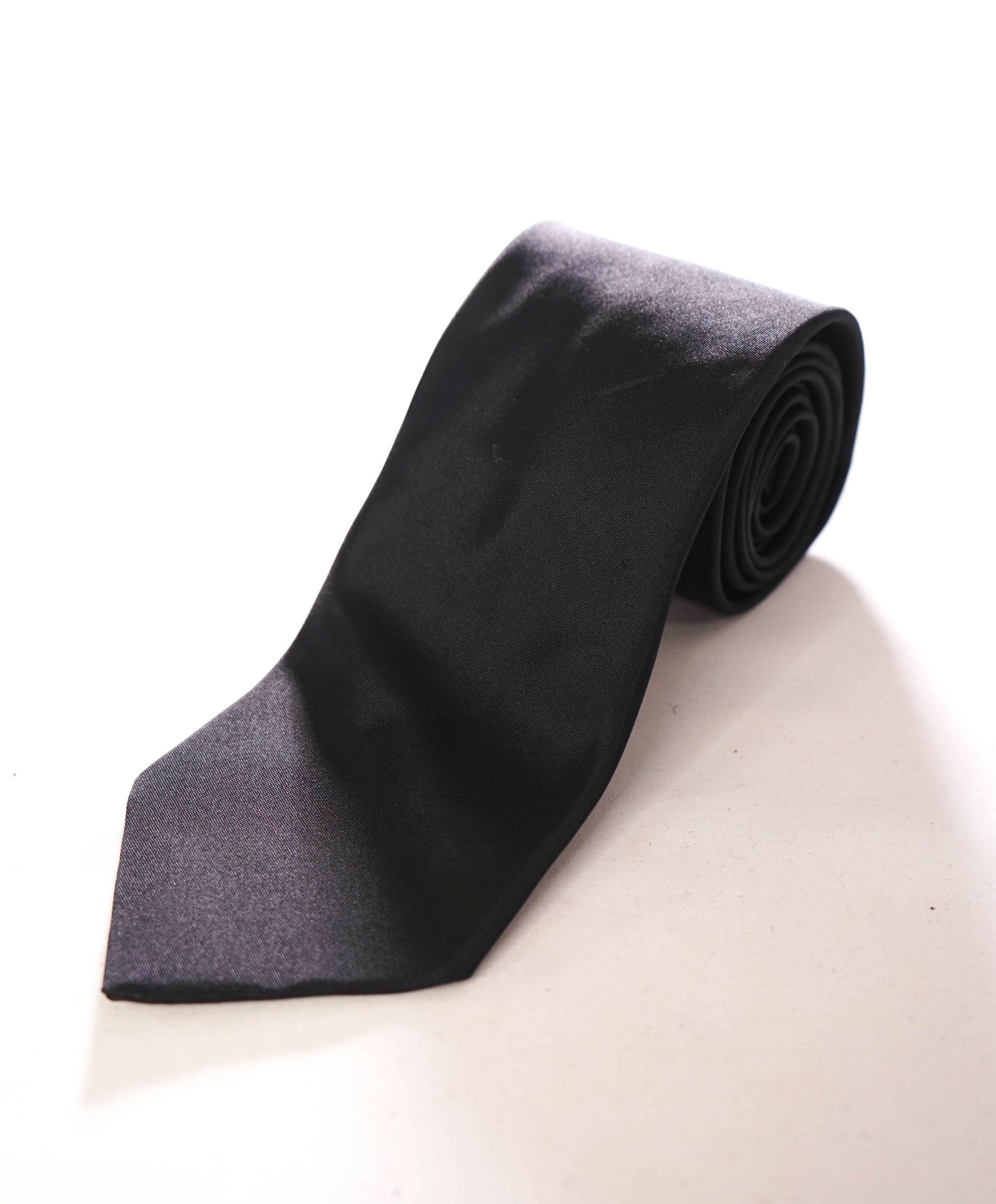 $235 RALPH LAUREN BLACK LABEL - Silk Solid *ITALY* Black - 3" Tie