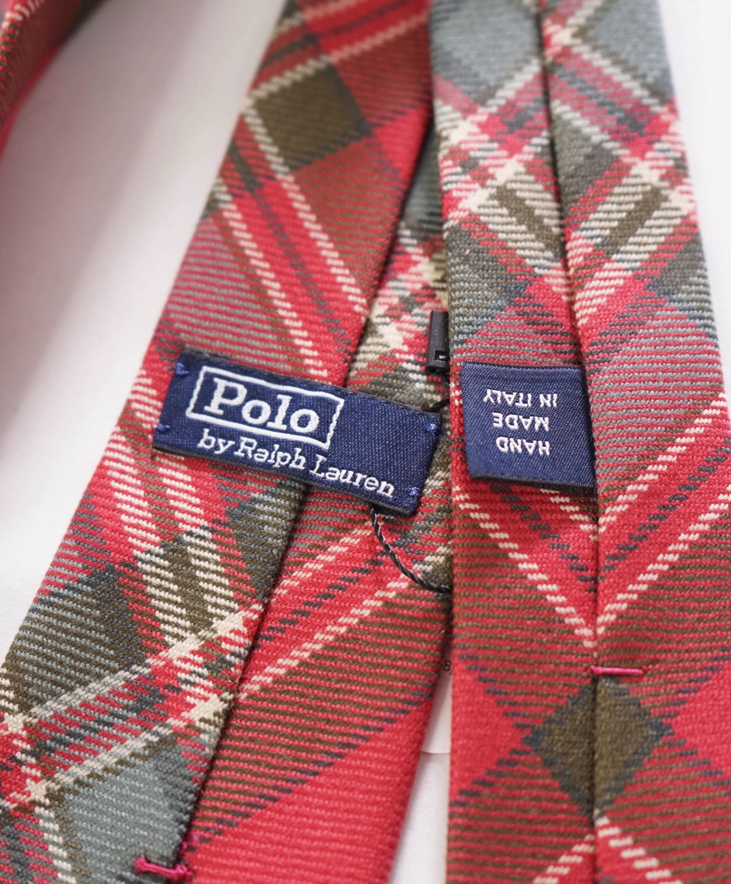 $125 POLO RALPH LAUREN -Wool Fringe *Made in Italy* Plaid - 3" Tie