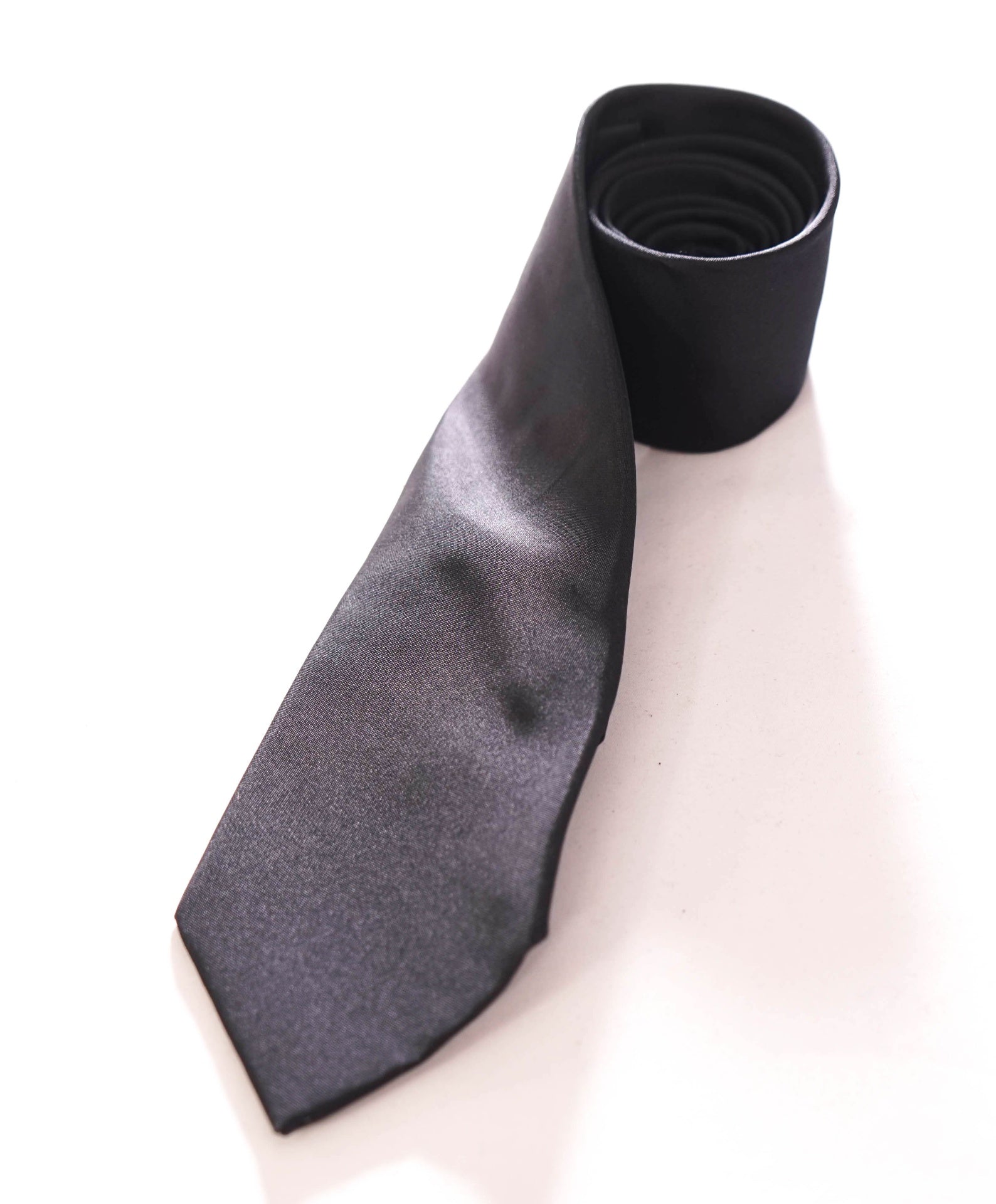 $235 RALPH LAUREN BLACK LABEL - Silk Solid *ITALY* Black - 3" Tie