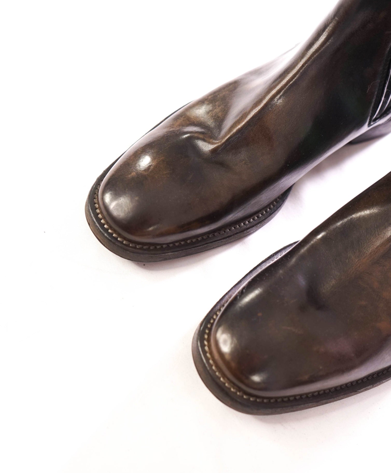 $898 JOHN VARVATOS - Leather Distressed Brown Boots - 8