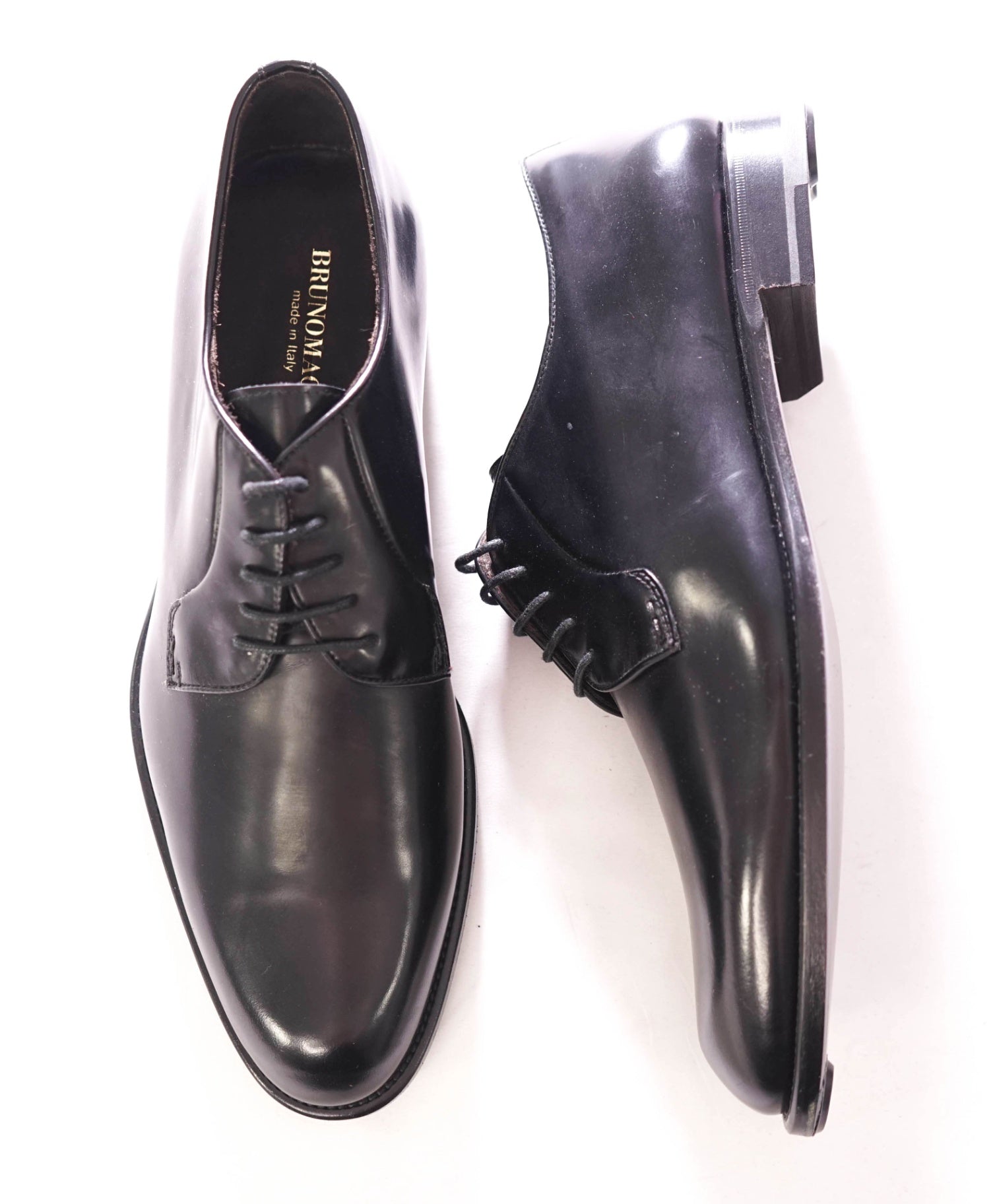 $375 BRUNO MAGLI - Leather Black Classic Derby - 10 US