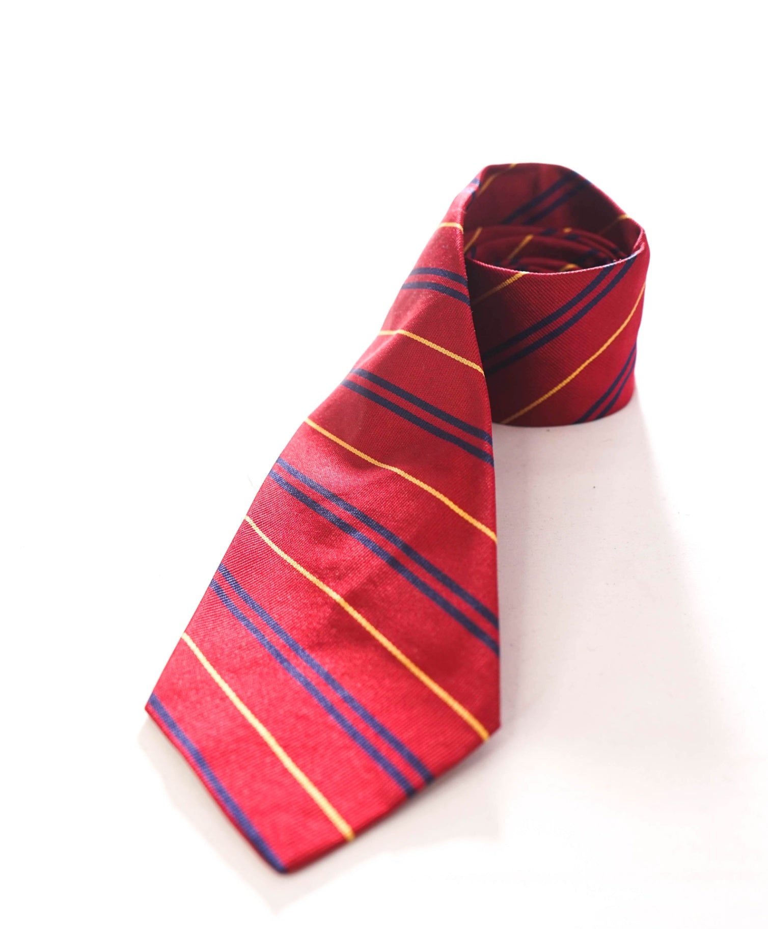 $125 POLO RALPH LAUREN - Silk Burgundy *Made In Italy* Striped - 3.25" Tie