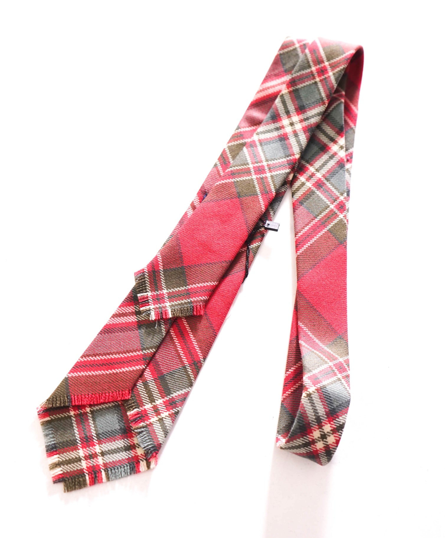 $125 POLO RALPH LAUREN -Wool Fringe *Made in Italy* Plaid - 3" Tie