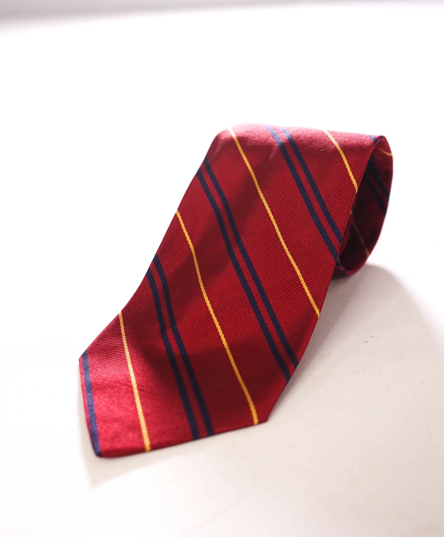 $125 POLO RALPH LAUREN - Silk Burgundy *Made In Italy* Striped - 3.25" Tie