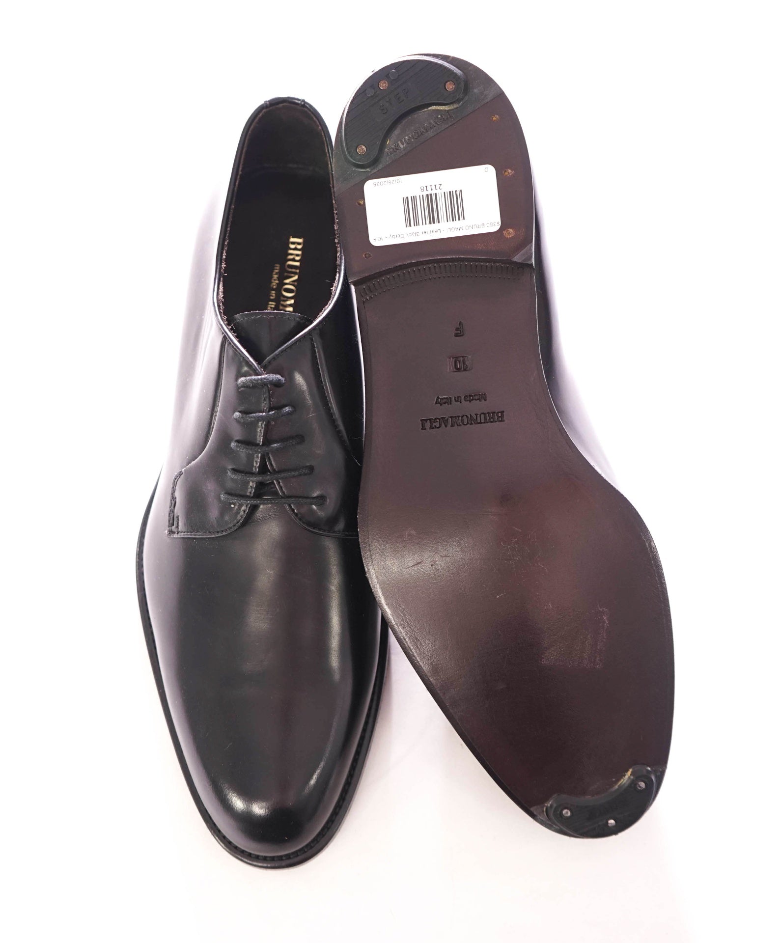 $375 BRUNO MAGLI - Leather Black Classic Derby - 10 US