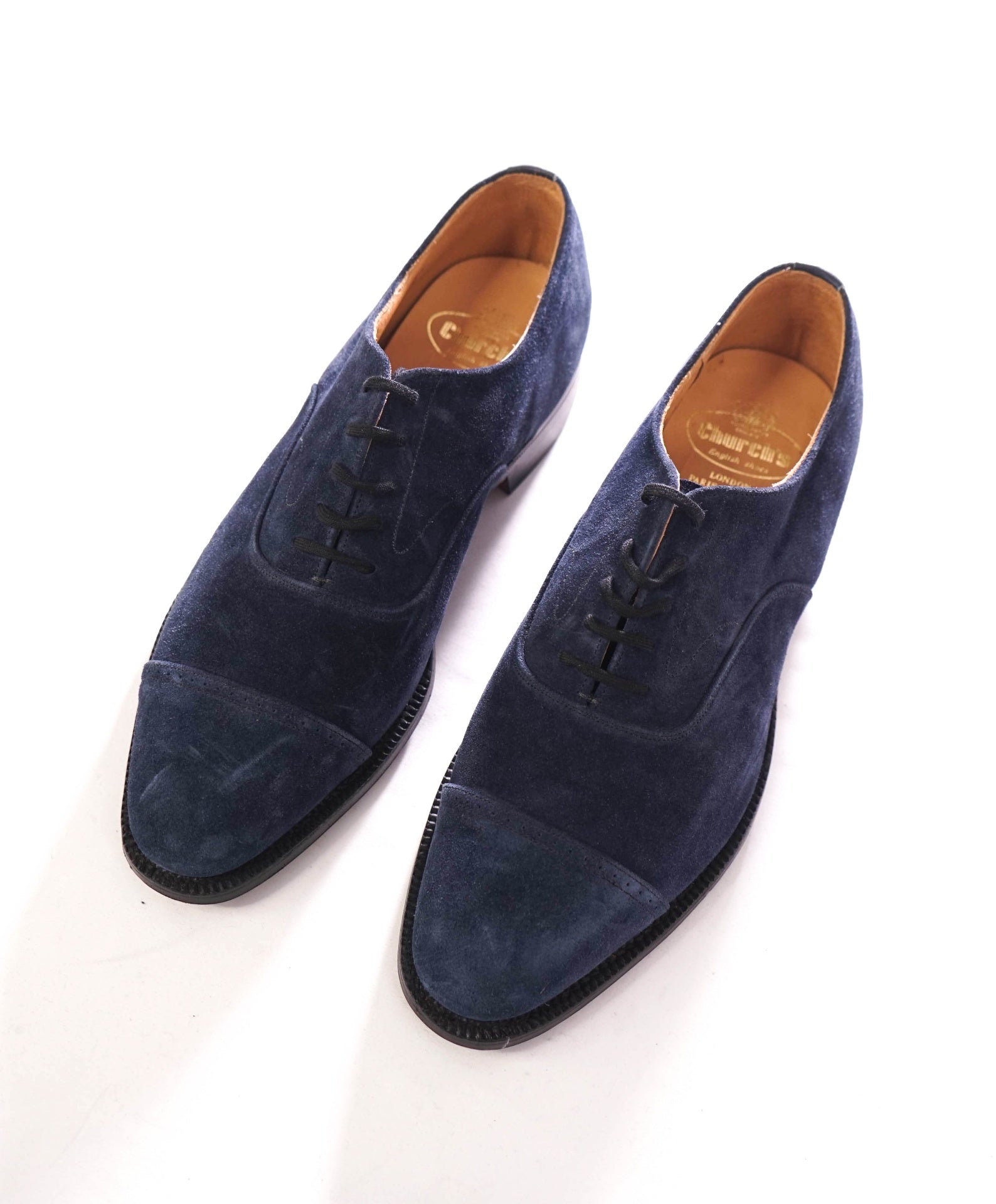 $1,220 CHURCH'S - Suede Navy Blue Oxford - US 10 (9UK)