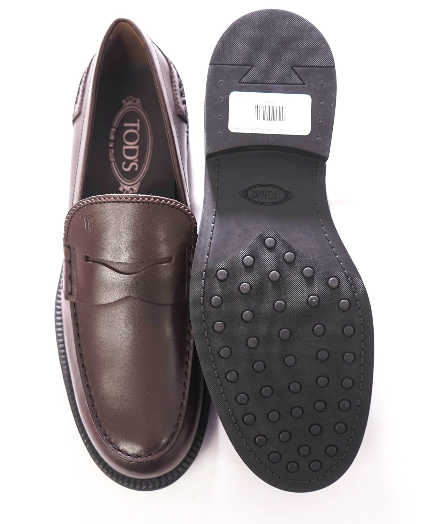 $745 TOD'S - "BOSTON" Leather Brown Penny Loafers - US 9.5 (UK8.5)
