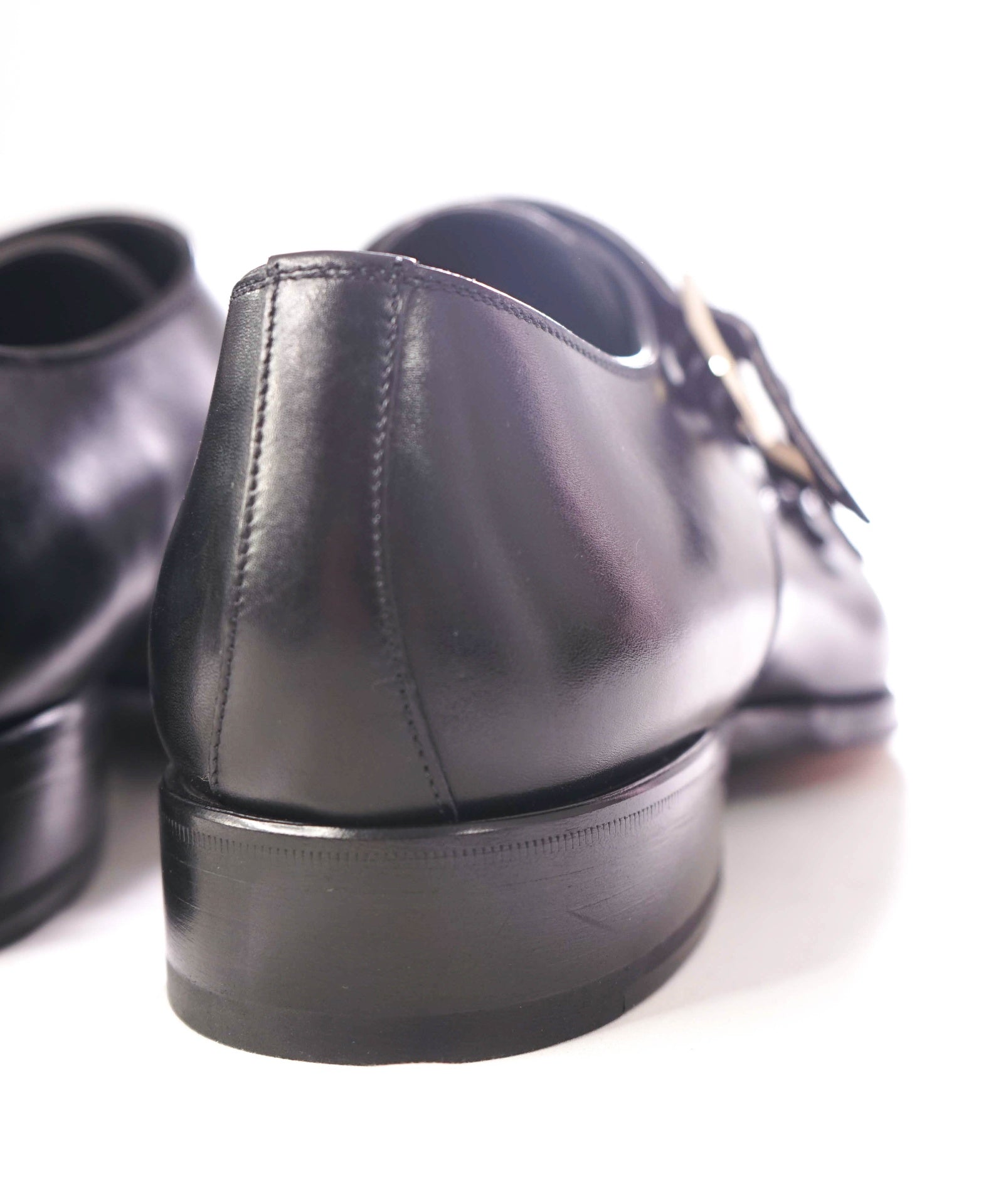 $1,990 TOM FORD - Leather Black Monk Straps - 9.5 (9TF)