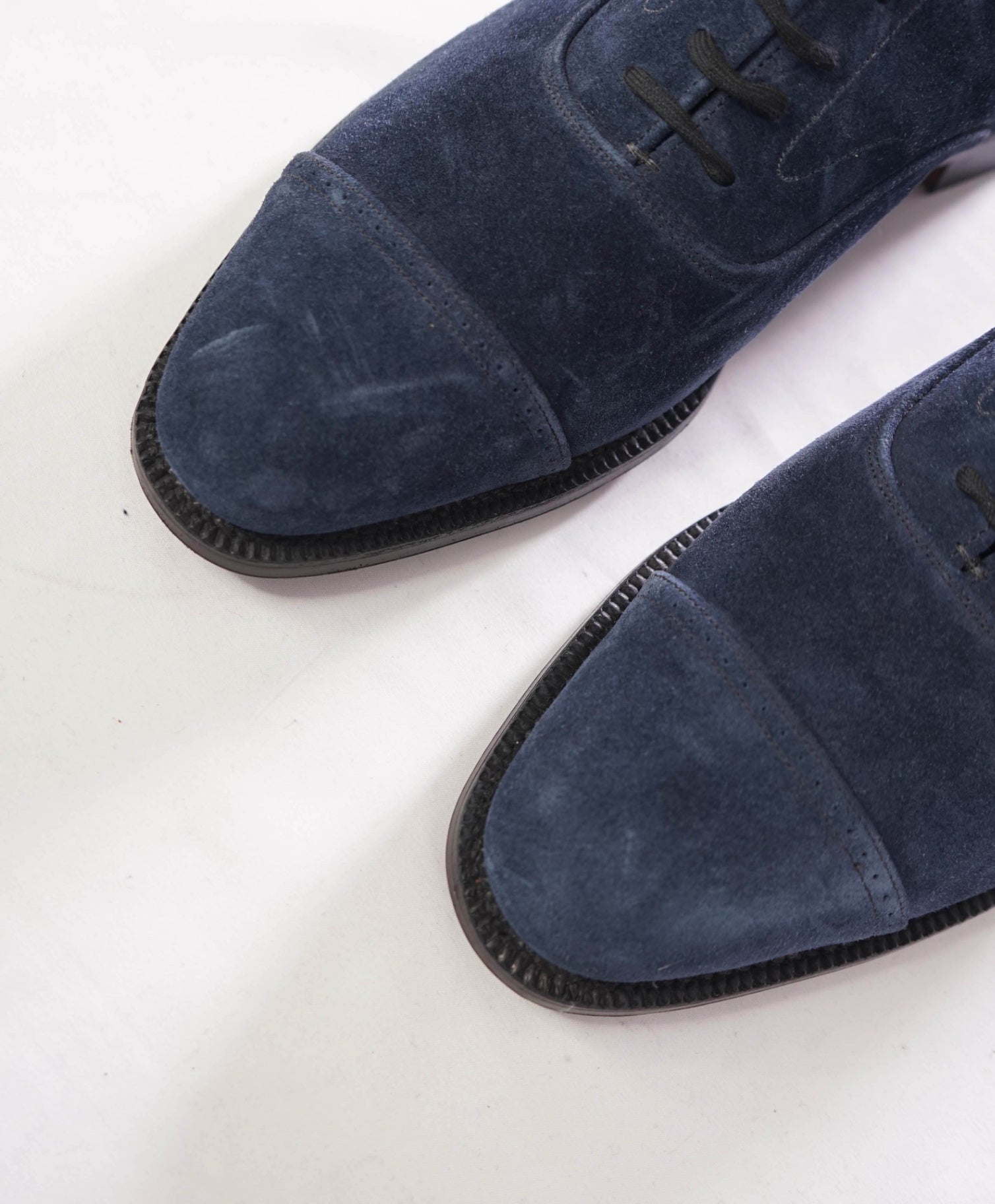 $1,220 CHURCH'S - Suede Navy Blue Oxford - US 10 (9UK)