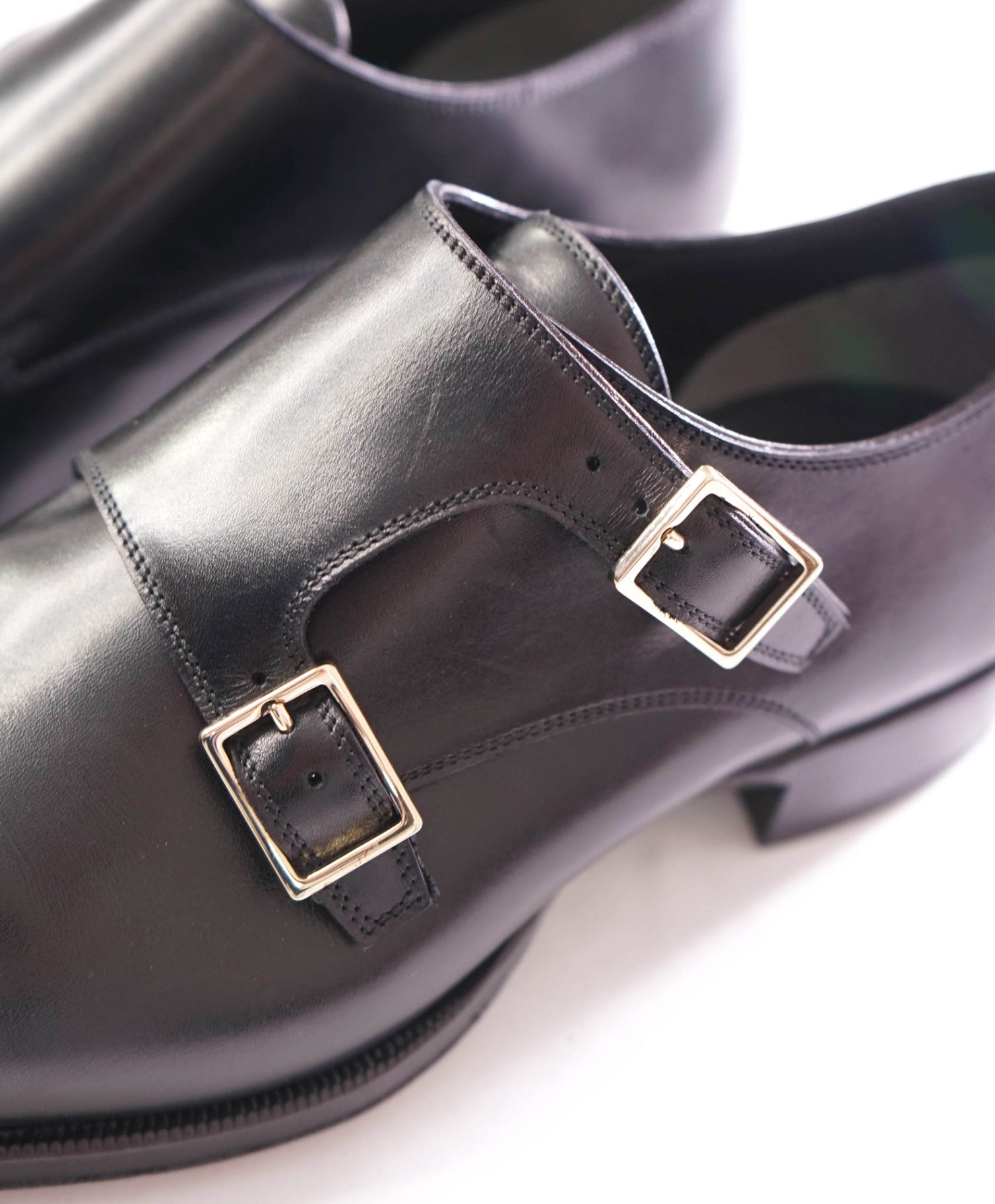 $1,990 TOM FORD - Leather Black Monk Straps - 9.5 (9TF)