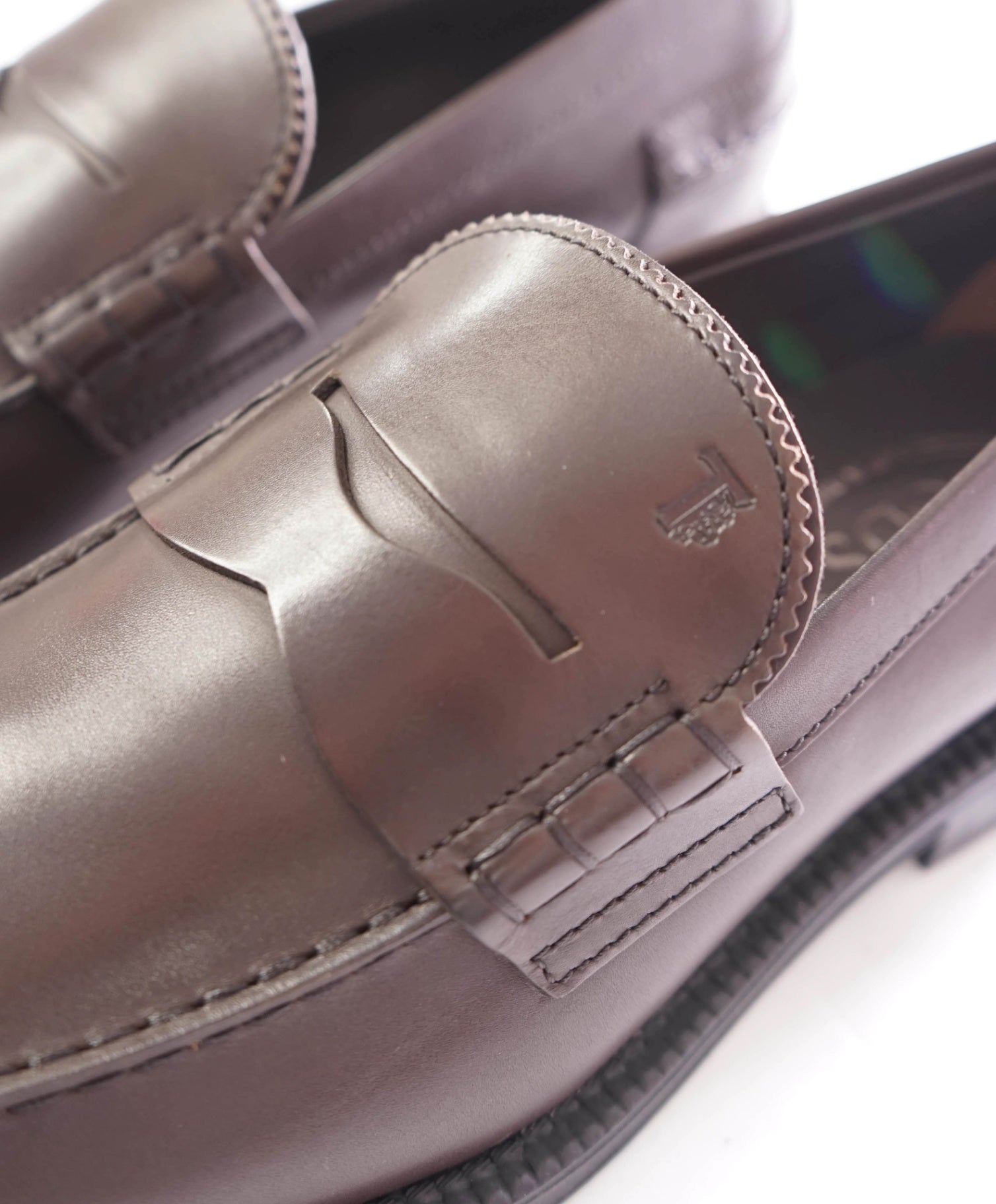 $745 TOD'S - "BOSTON" Leather Brown Penny Loafers - US 9.5 (UK8.5)