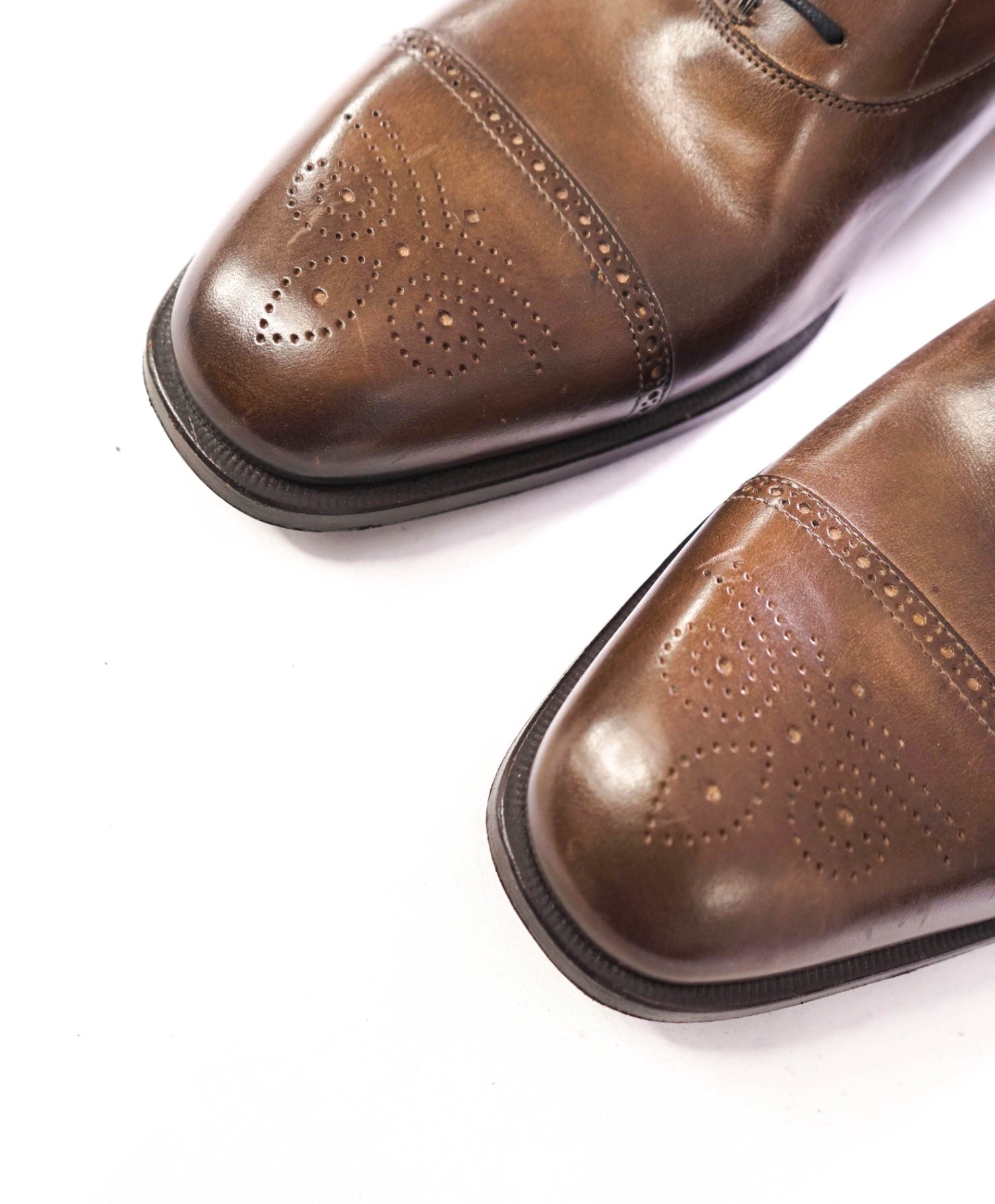 $910 FRATELLI ROSSETTI - Leather Brown Oxfords - 12 US (11UK)