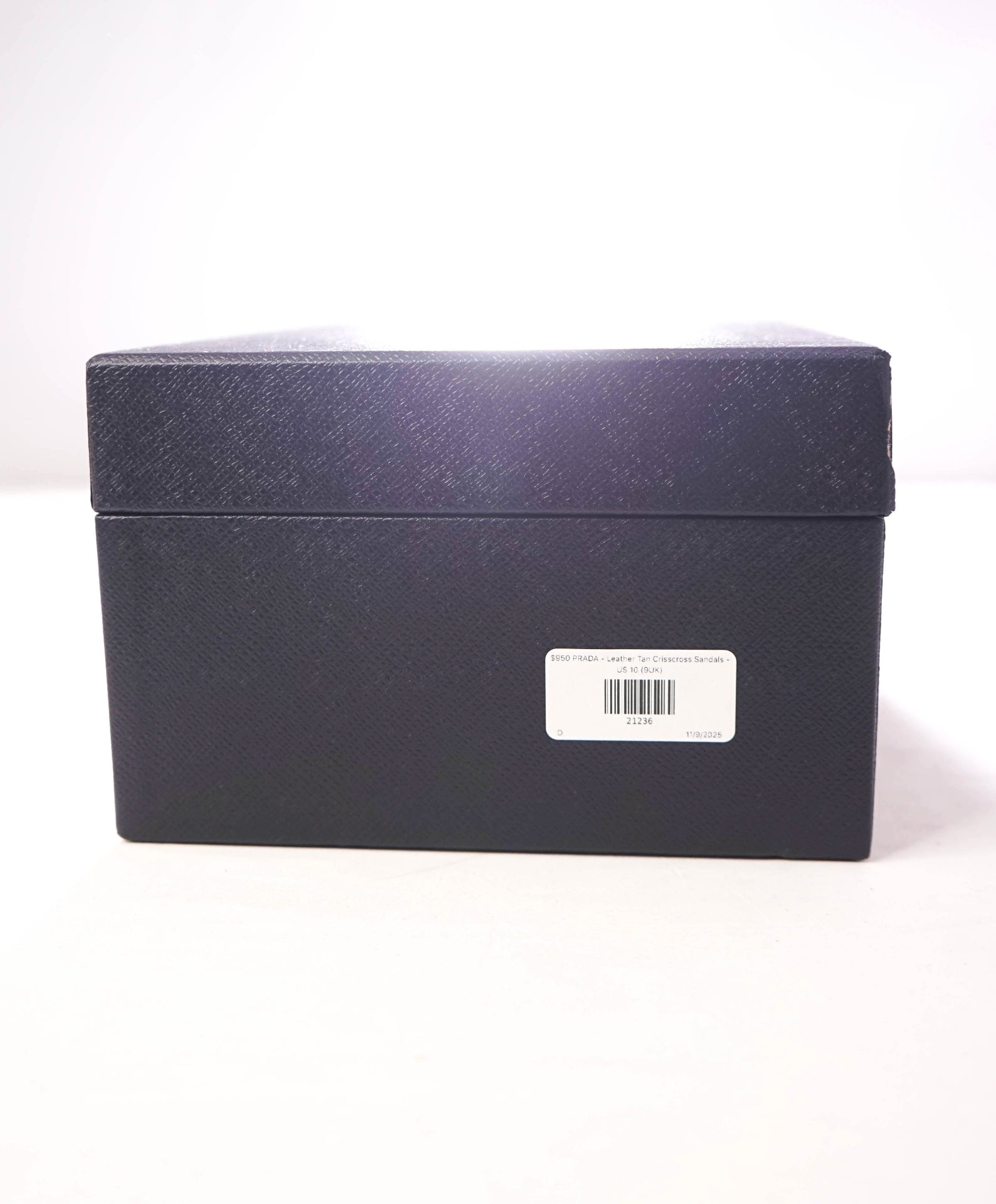 $950 PRADA - Leather Tan Crisscross Slides Sandals - US 10 (9UK)