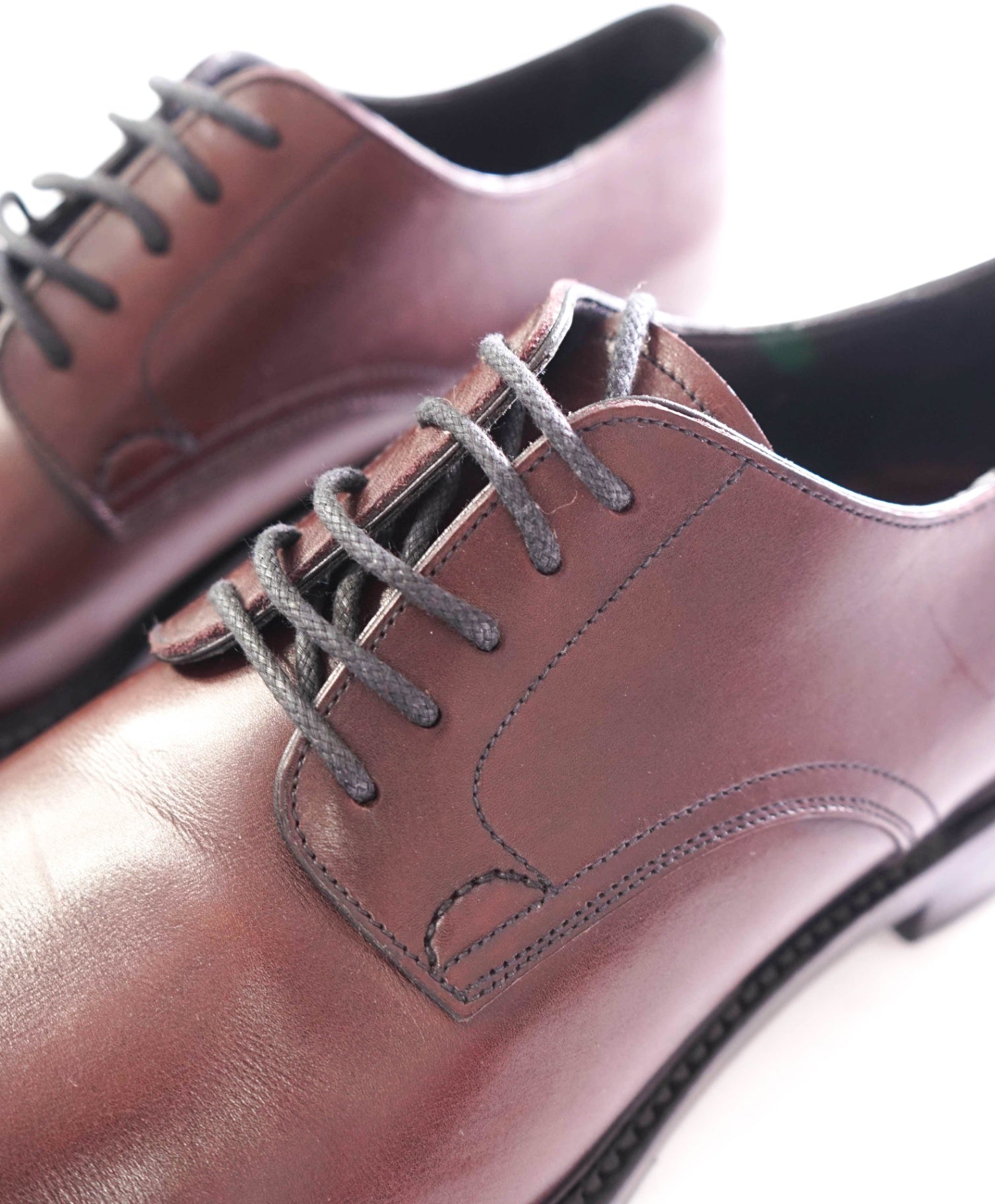 $1,150 PRADA - Leather Brown 5-Eyelet Derby - US 10 (UK9)