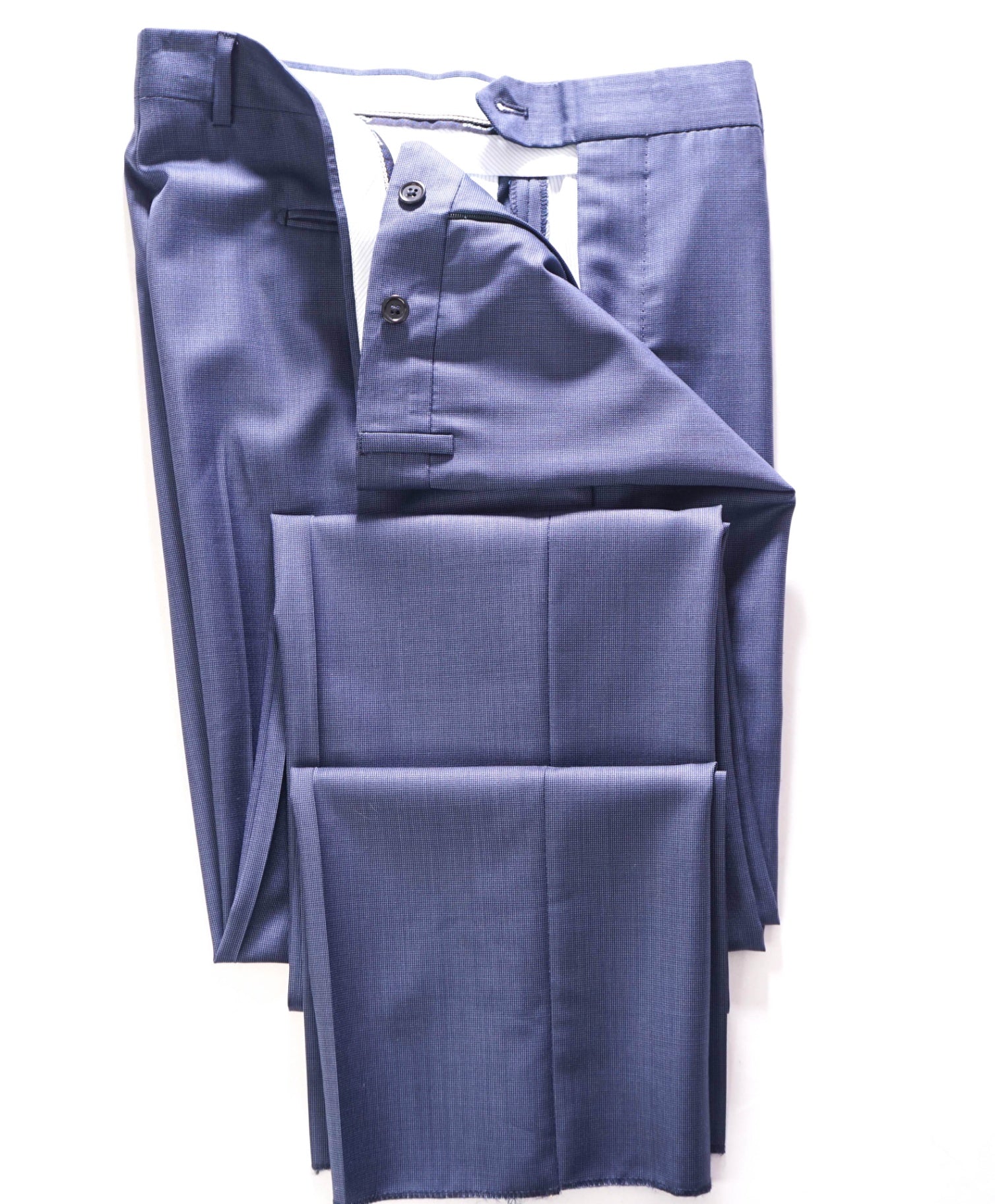 $1,295 SAKS FIFTH AVENUE - Wool Pastel Blue Pants - 36W