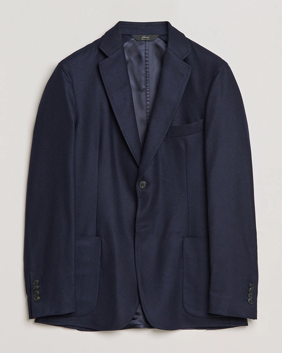 $5,300 BRIONI - Wool Navy Blue Sport Jacket - XXL