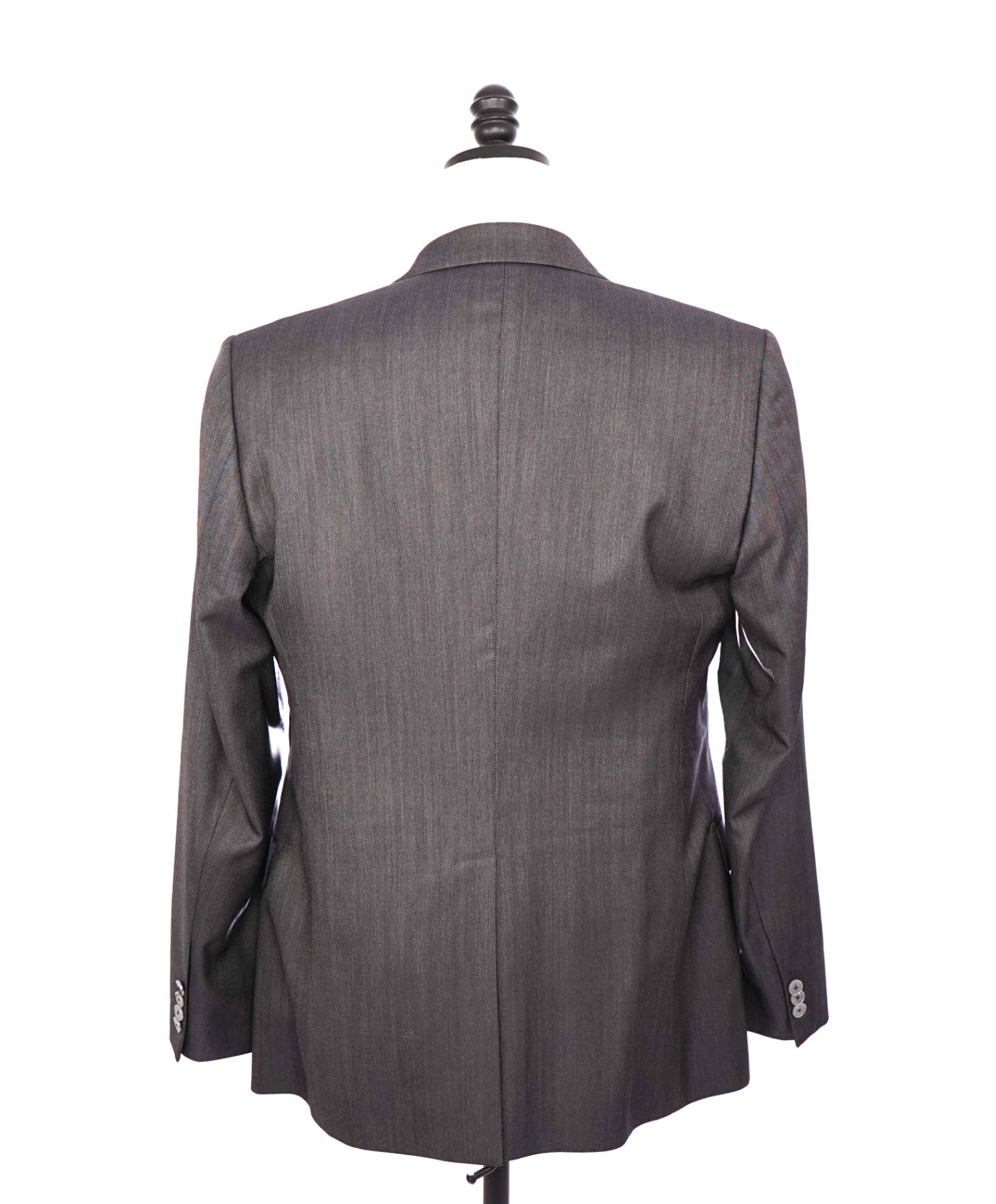 $1,950 DOLCE & GABBANA - Solid Gray Wool/Silk Sharkskin Blazer - 38R