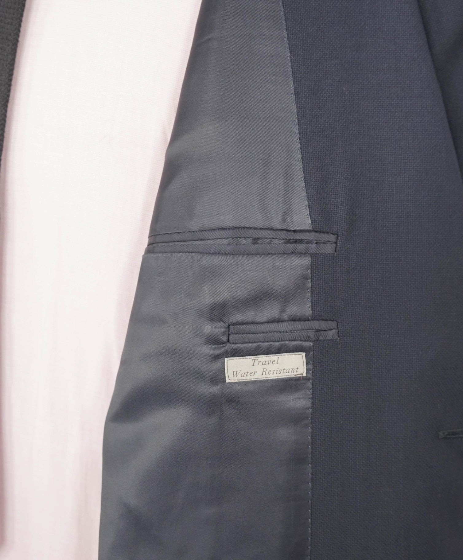 $1,895 CANALI - Solid Navy Blue "Travel" Blazer - 44L