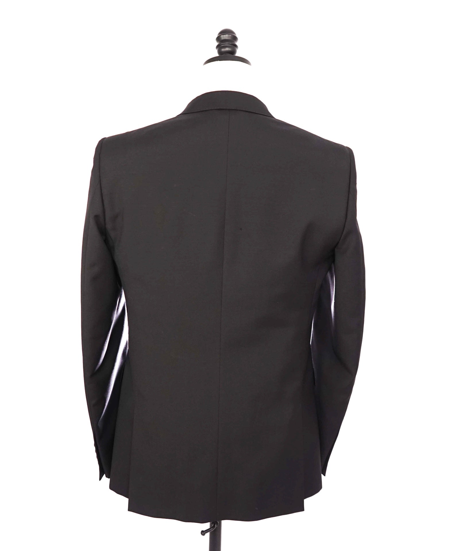 $2,395 BURBERRY LONDON - Solid Black Wool Suit - 40L