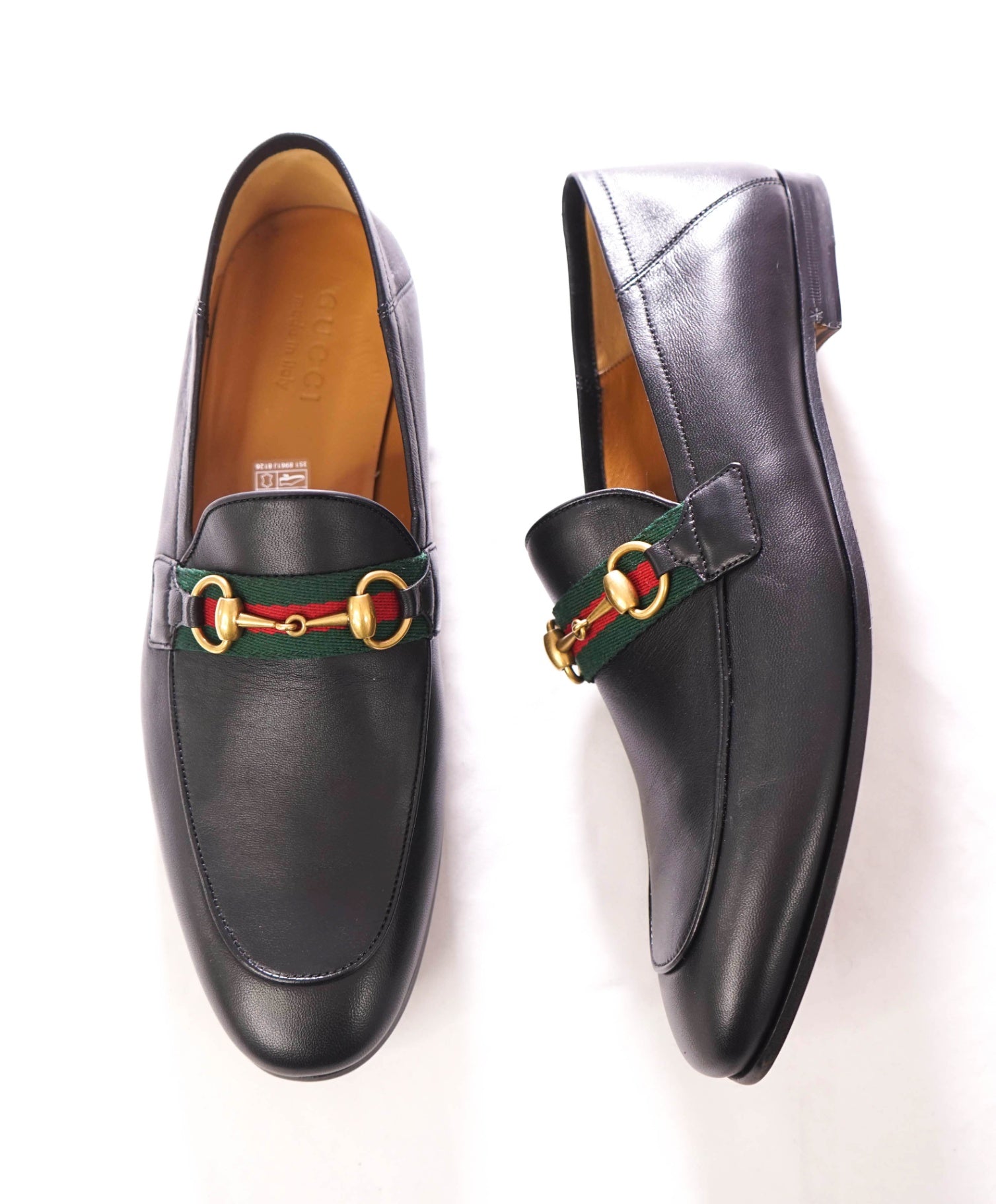 $1,090 GUCCI - Jordaan Agnello Black Leather Loafers - US 9.5 (UK8.5)