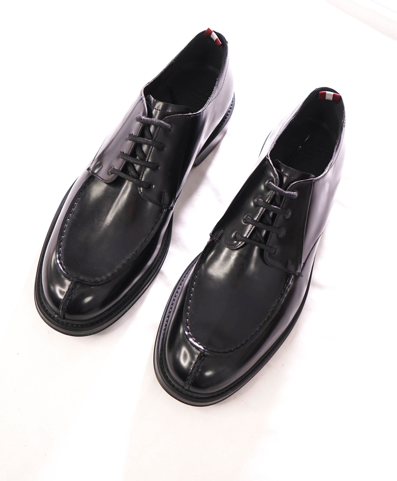 $980 BALLY - "NIVERO" Black Leather Lug Sole Derby - US 11 (UK10)