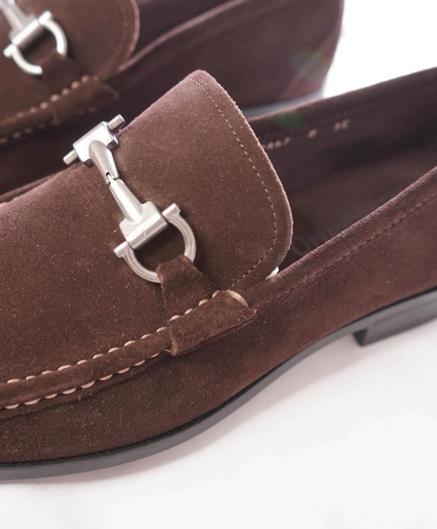 $850 FERRAGAMO - Brown Suede "MAGNIFICO" Loafers - 8 3E