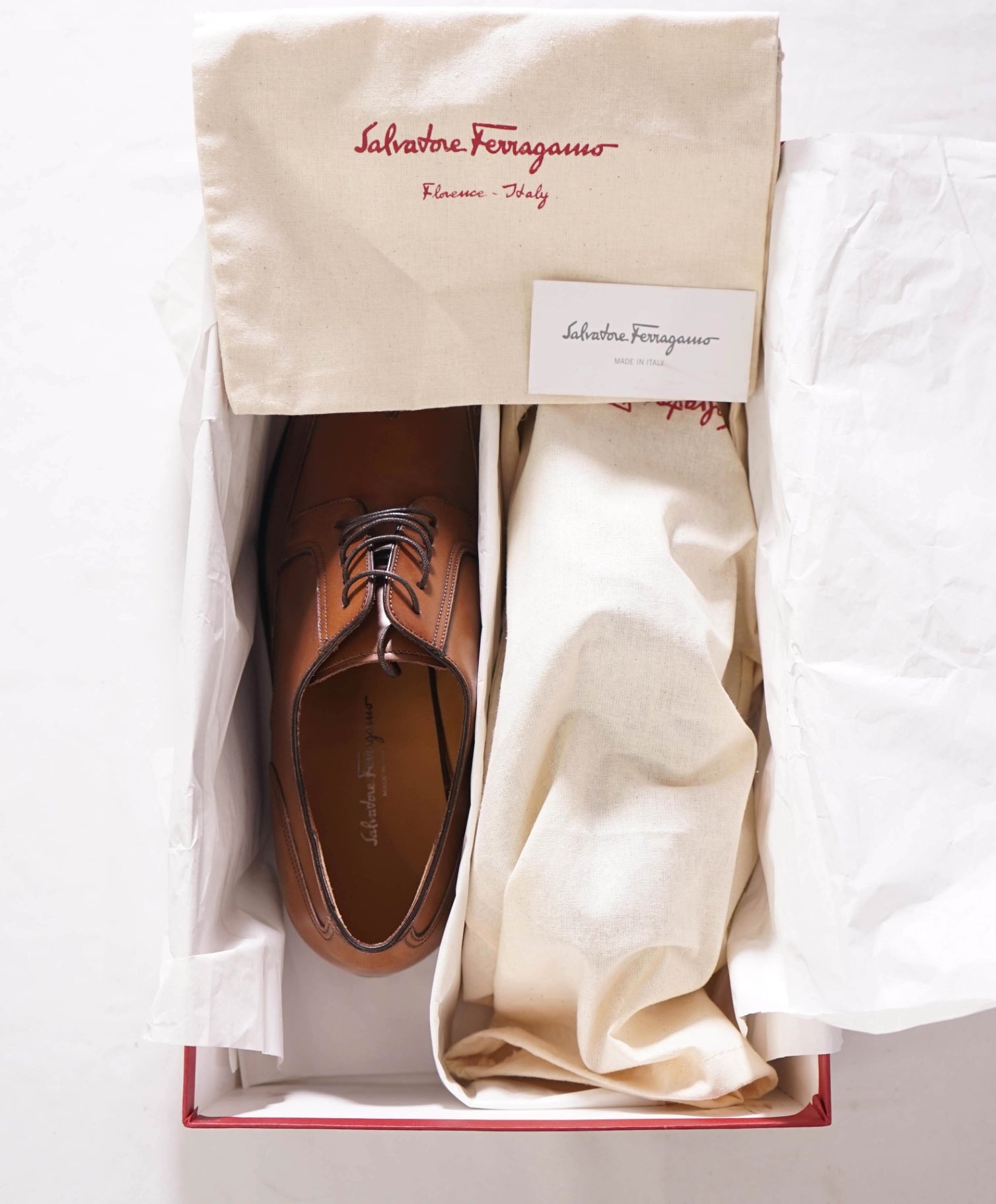 $1,250 FERRAGAMO - "TRAMEZZA" Walnut Brown "CANDIDO" - 7.5 D