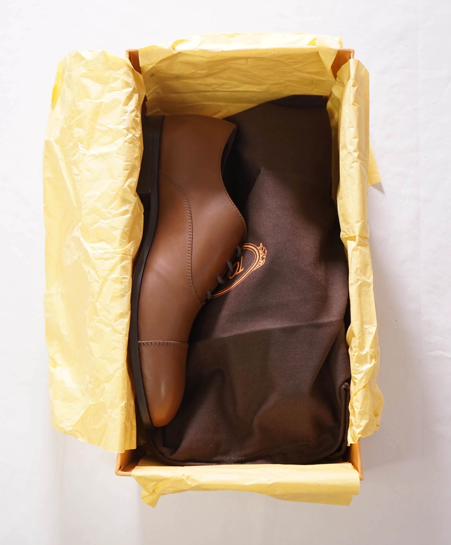 $975 TOD'S - Brown Leather Oxfords LOGO - US 8.5 (UK7.5)