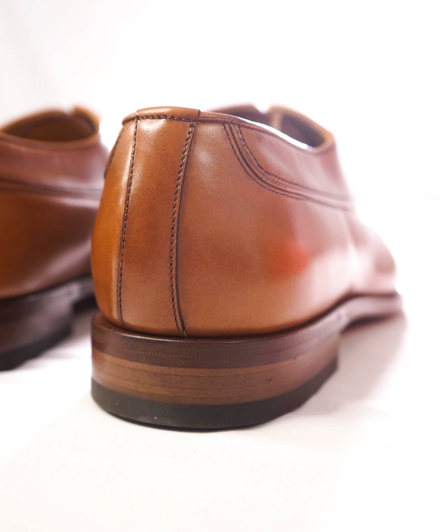 $995 FERRAGAMO - "Fermin" Brown Leather Oxfords - 11.5 EE