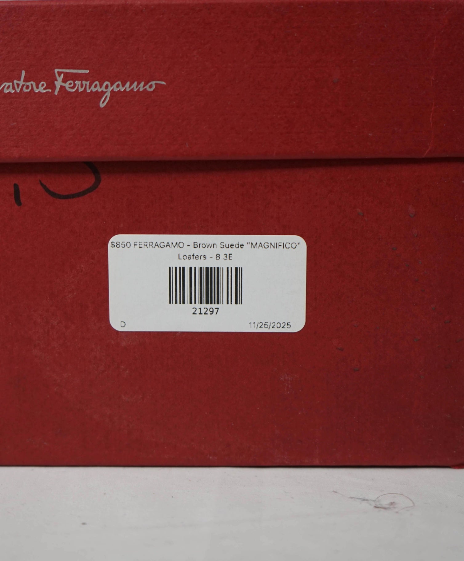 $850 FERRAGAMO - Brown Suede "MAGNIFICO" Loafers - 8 3E