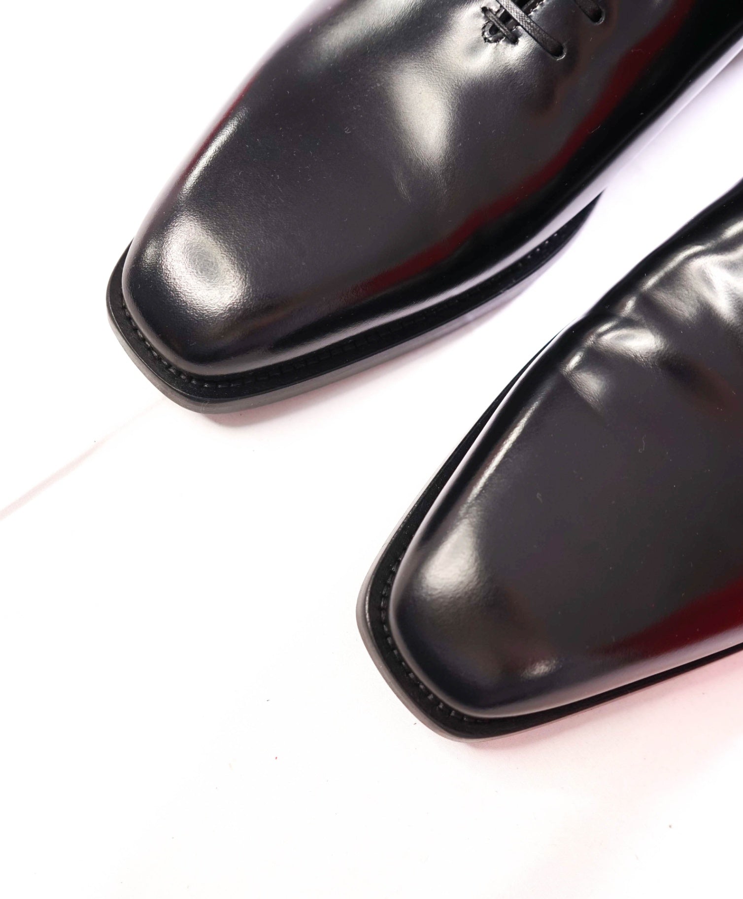 $1,090 FERRAGAMO - Black Leather "GEOFFREY" Oxfords - 11.5 D
