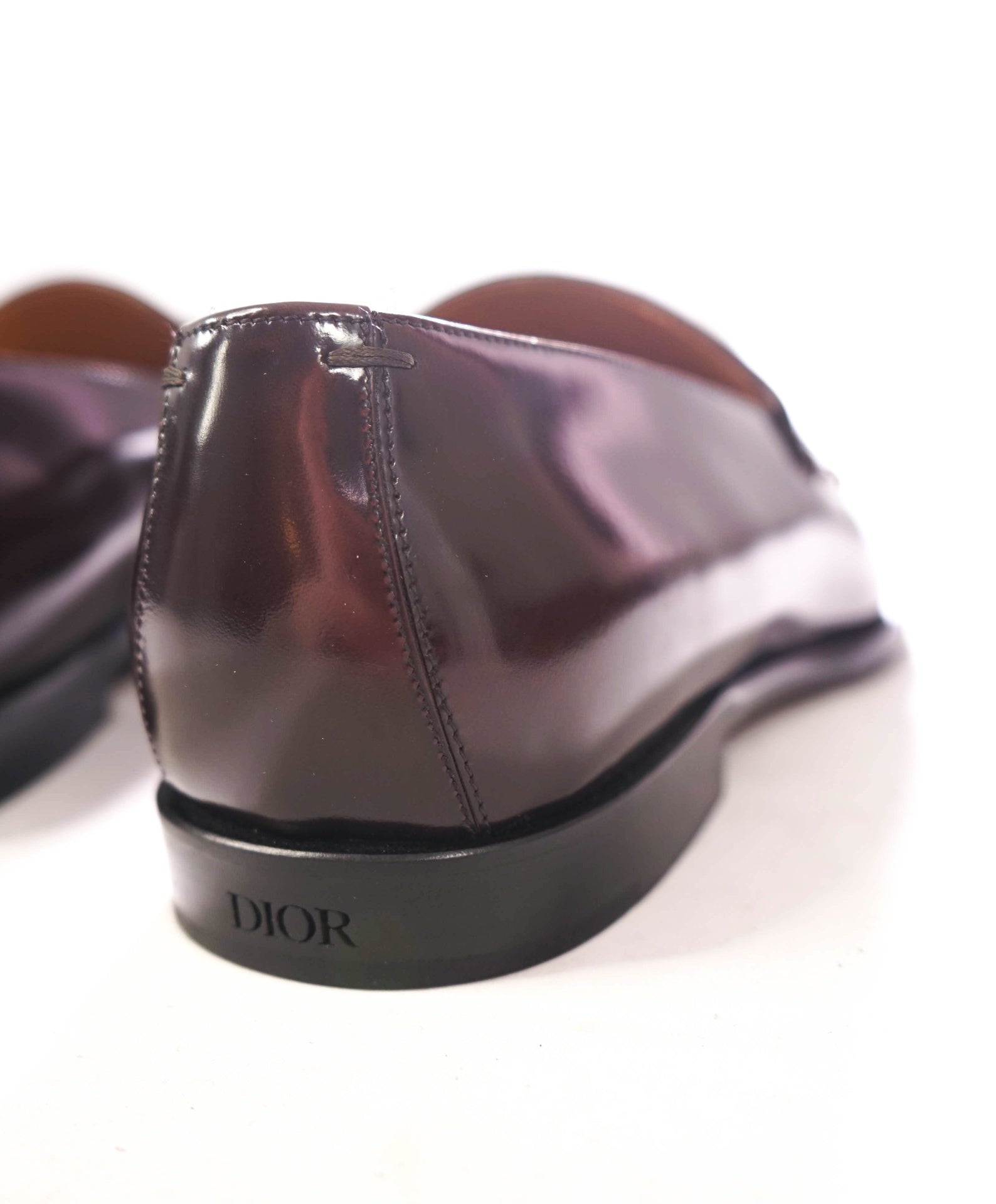 $1,150 DIOR - Oxblood Patent Leather Penny Loafers - US 8 (41EU)
