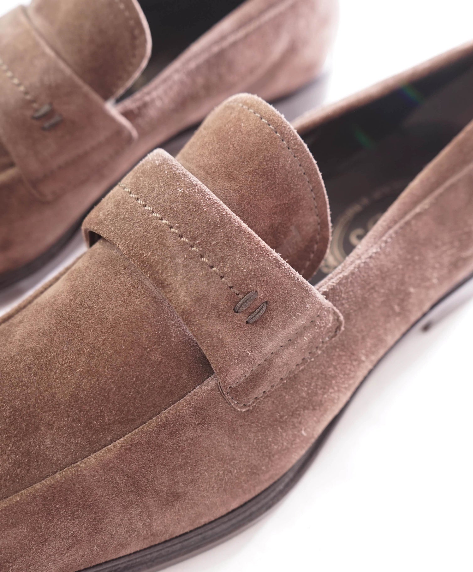 $750 TOD'S - Brown Suede Moc Penny Loafers - US 9 (UK8)