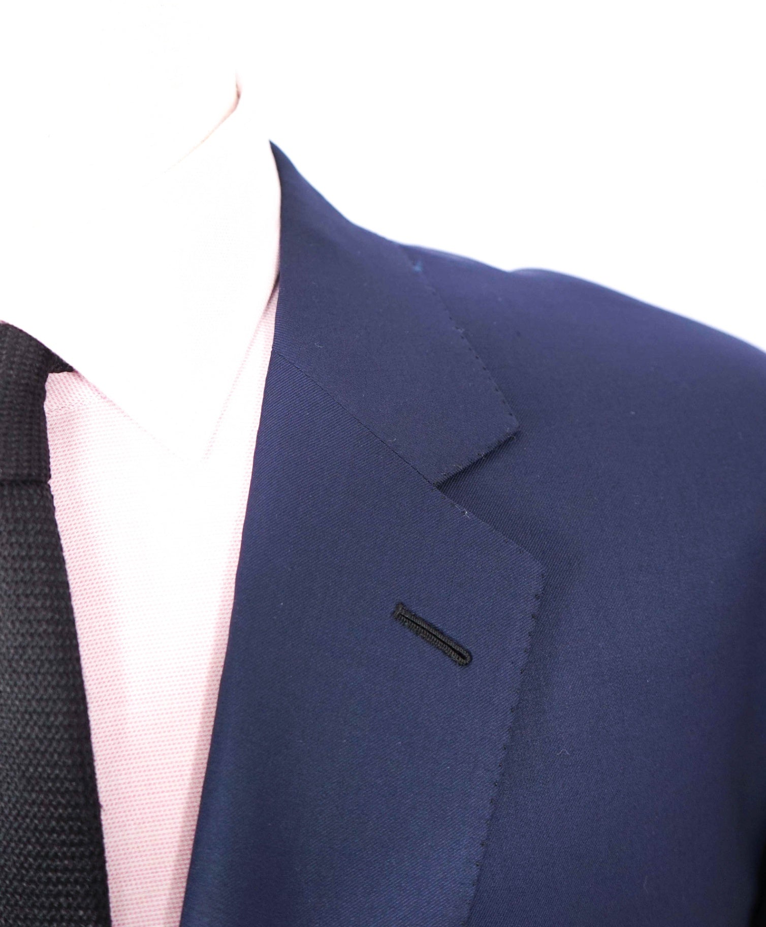 $4,800 BRIONI - "COLOSSEO" Solid Navy Super 160's Wool - 54R US