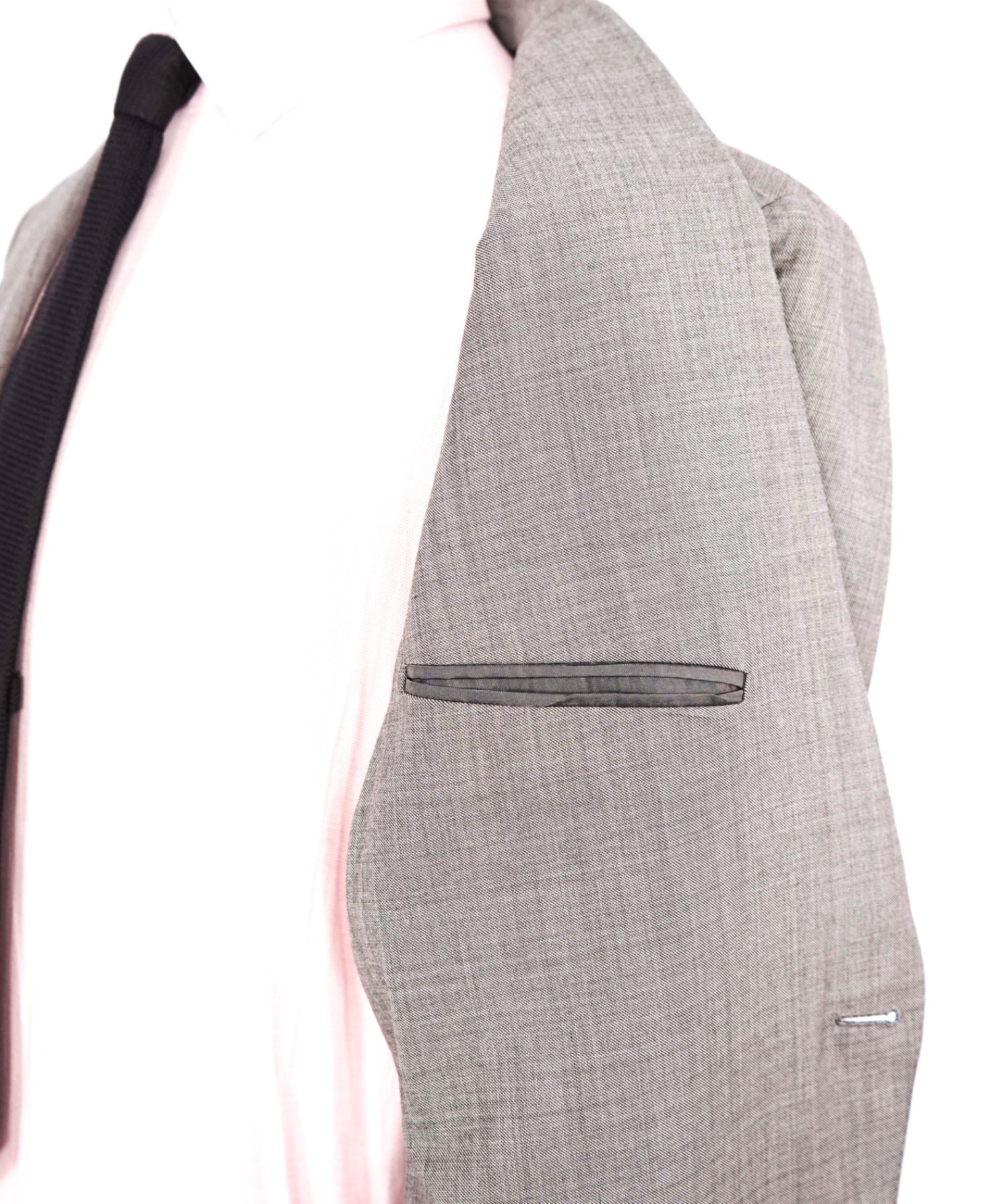 $2,395 RALPH LAUREN PURPLE LABEL - "NIGEL" Gray Wool Blazer- 42L