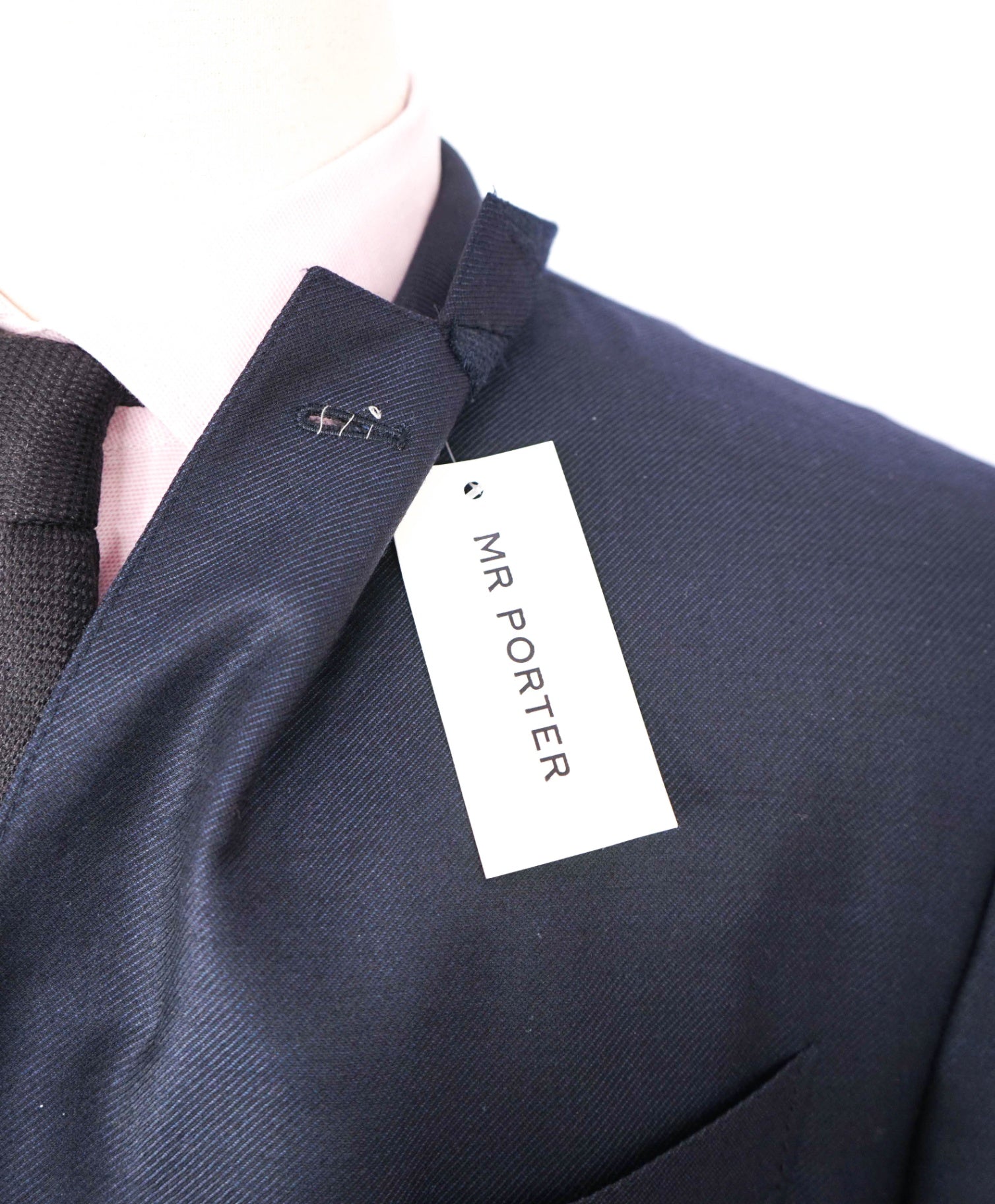 $3,295 ZEGNA - "TROFEO" Navy Blue Wool 2/3 Roll Lapel Blazer - 46R