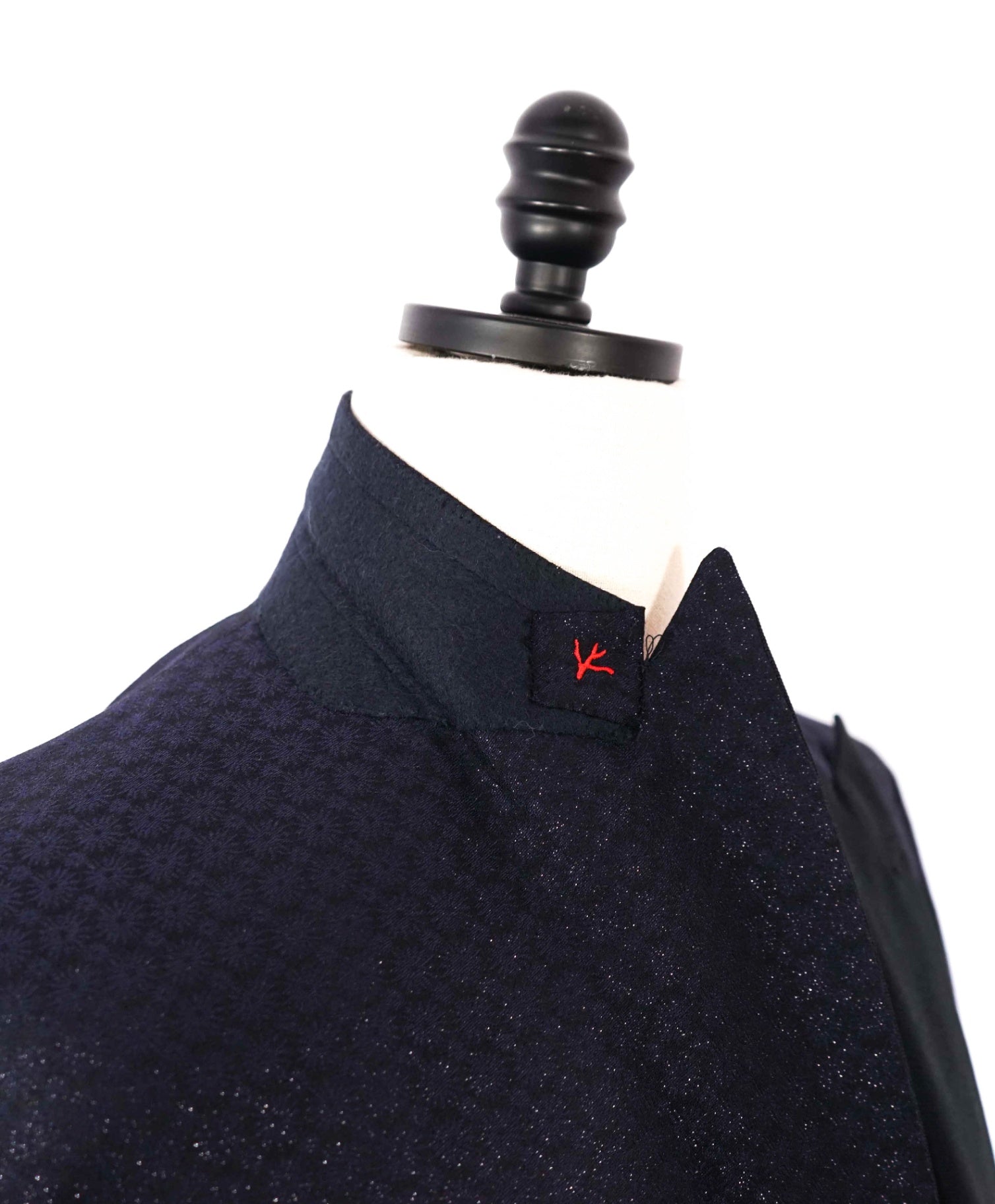 $6,200 ISAIA - Navy Floral "Custom: JOE MANGANIELLO" Tuxedo Jacket - 42L