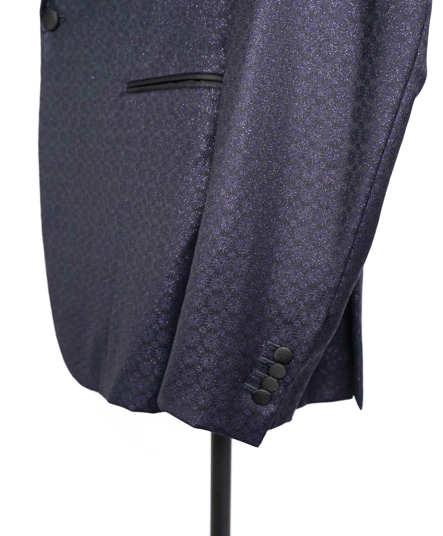 $6,200 ISAIA - Navy Floral "Custom: JOE MANGANIELLO" Tuxedo Jacket - 42L