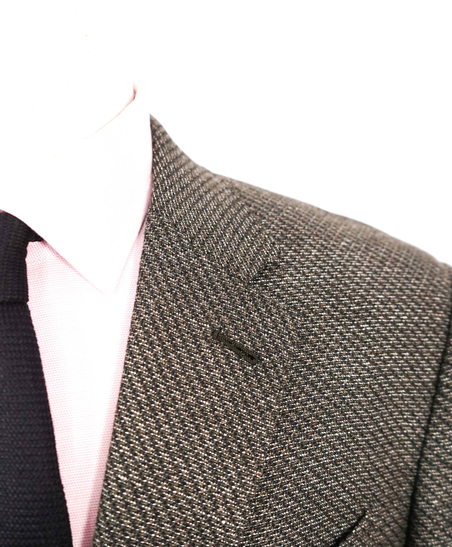 $2,695 ZEGNA - Geometric Green Silk/Linen/Wool Blazer- 46L