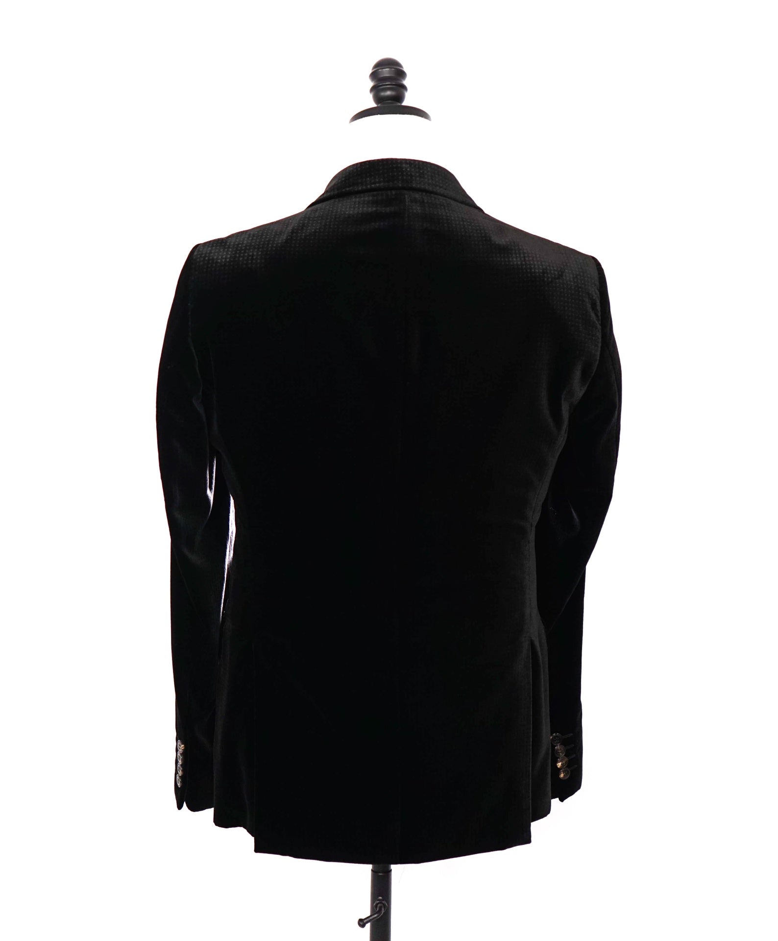 $2195 ARMANI COLLEZIONI - Textured Black Velvet Blazer - 36R