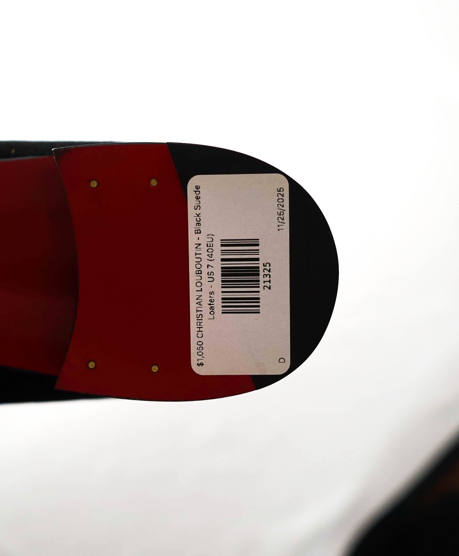 $1,050 CHRISTIAN LOUBOUTIN - Black Suede Loafers - US 7 (40EU)