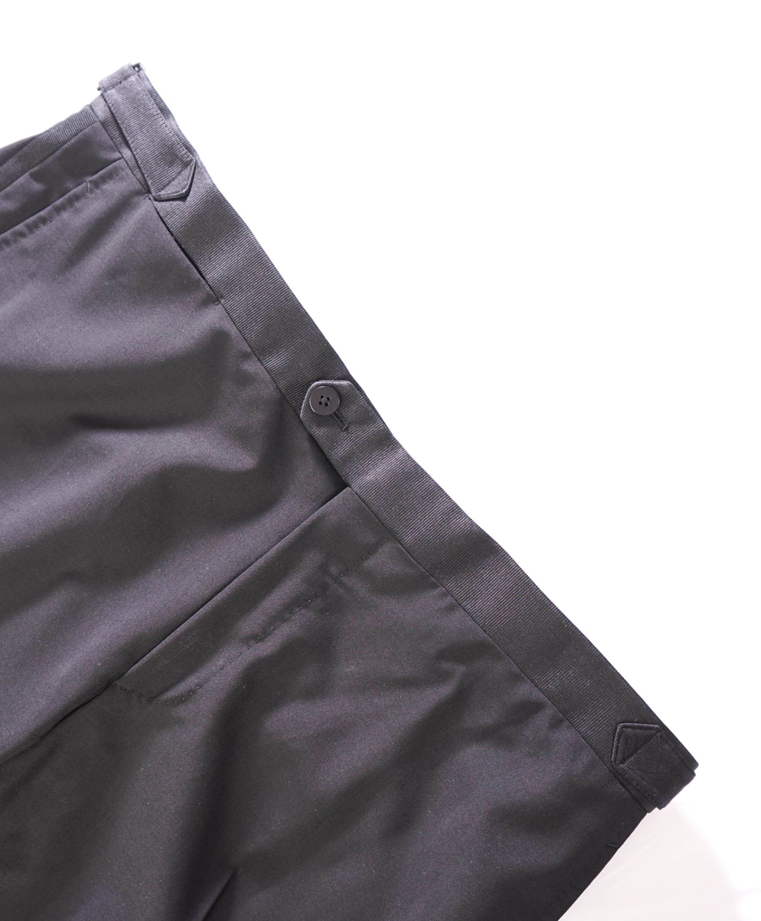 $995 ISAIA - "Custom For JOE MANGANIELLO" Black Tuxedo Pants - 35W