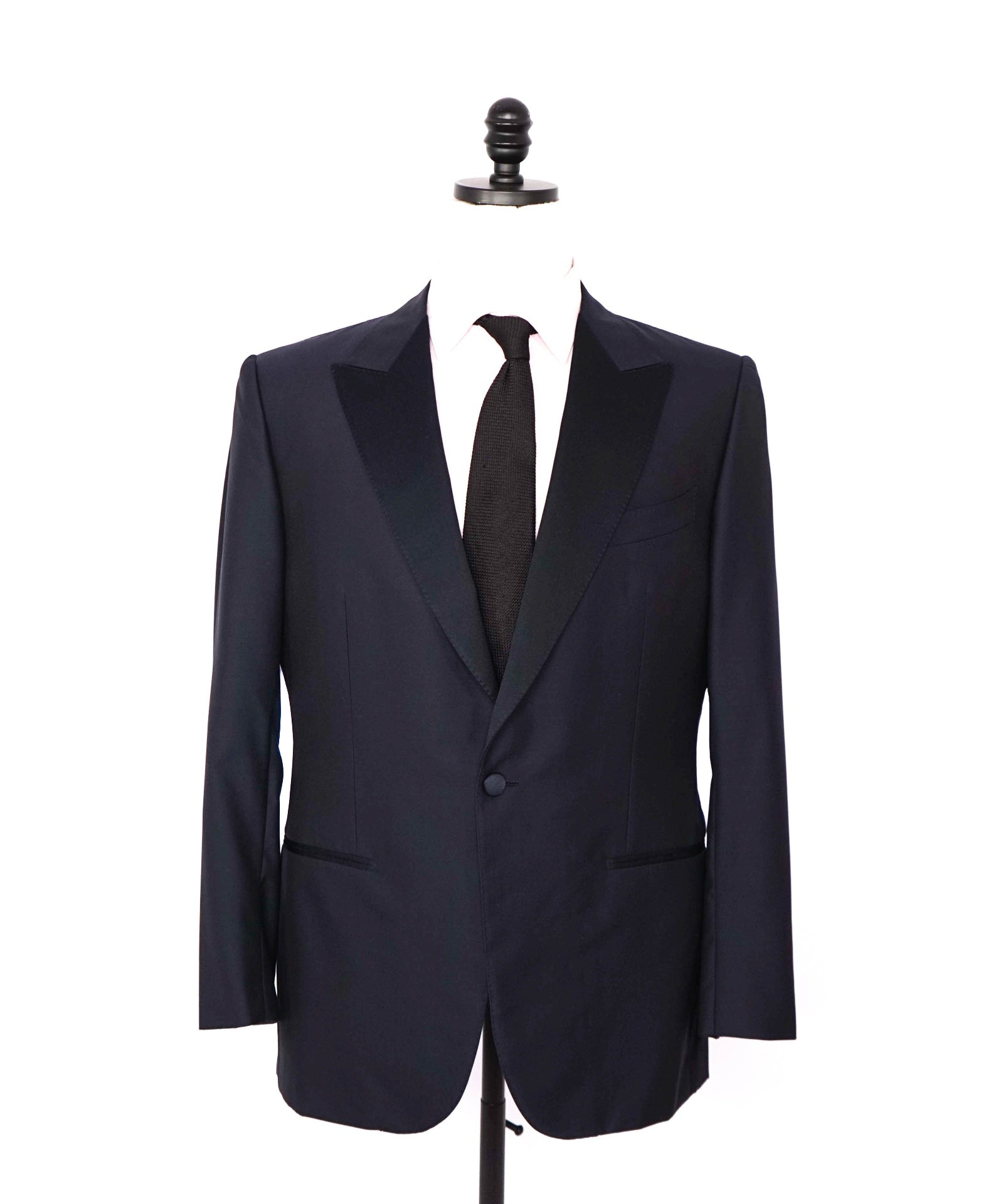 $3,295 ZEGNA - Navy Peak "TROFEO 600" Wool/Silk Dinner Jacket - 42R